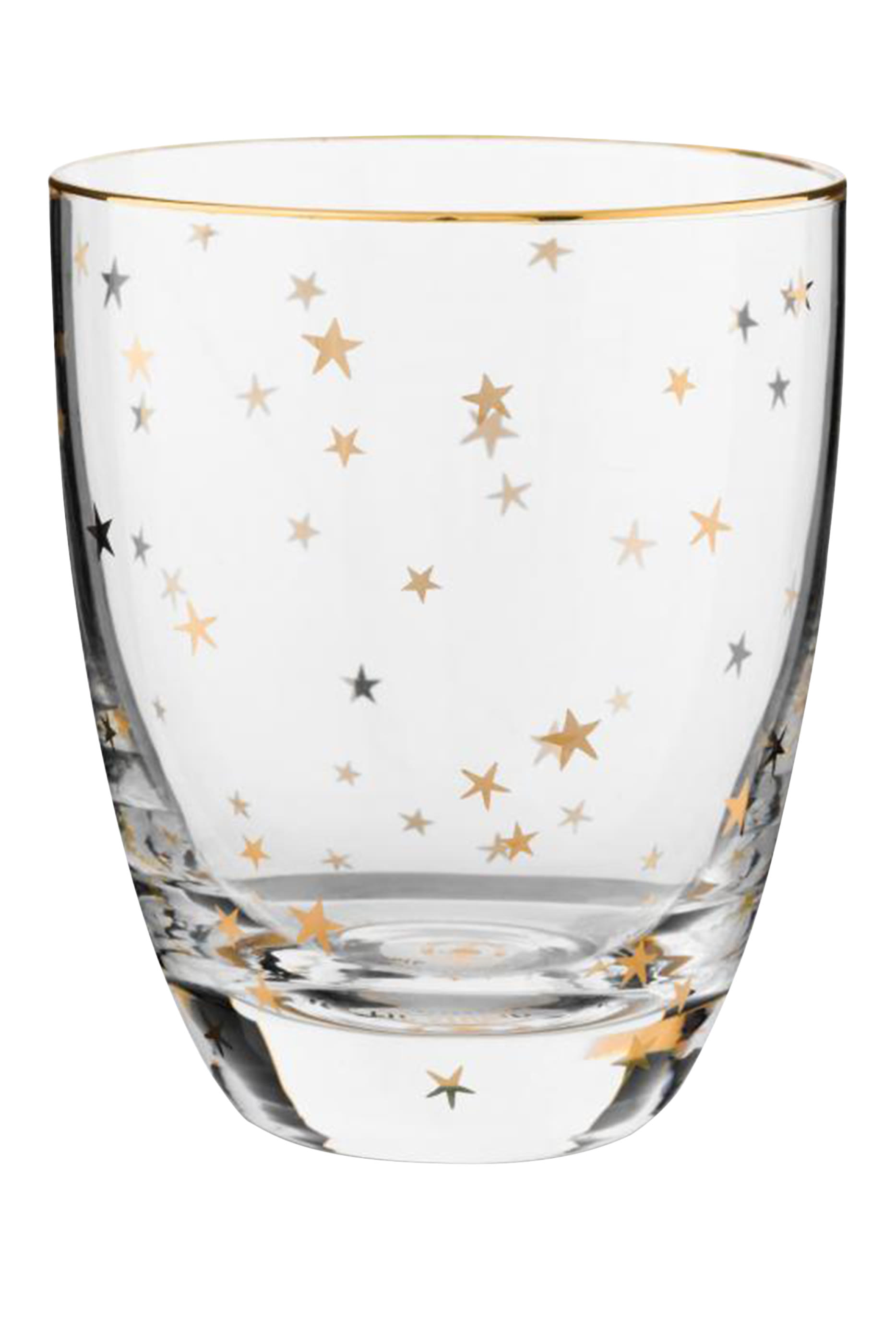 Stars Gold Water Glass