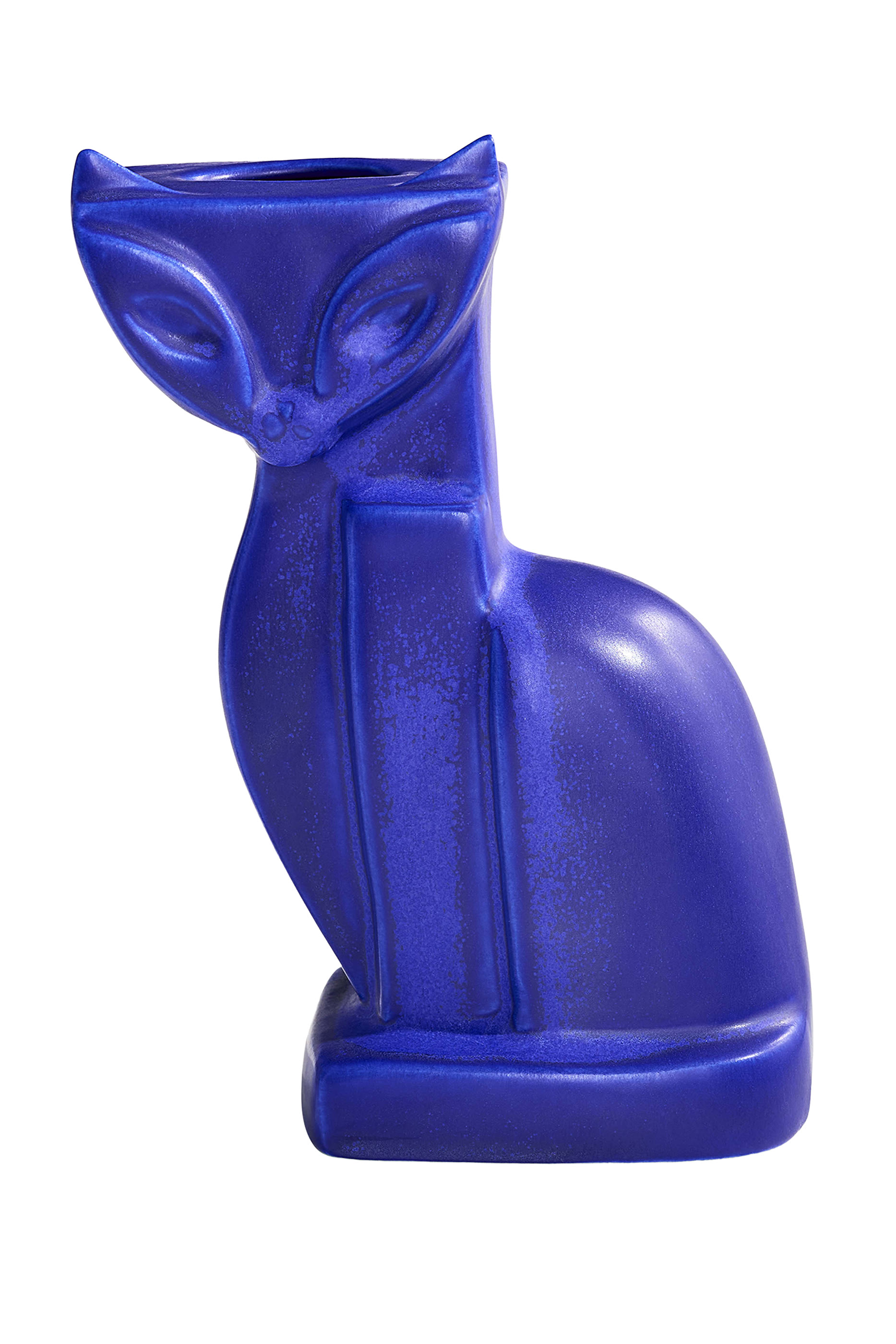 Cobalt Cat Vase 