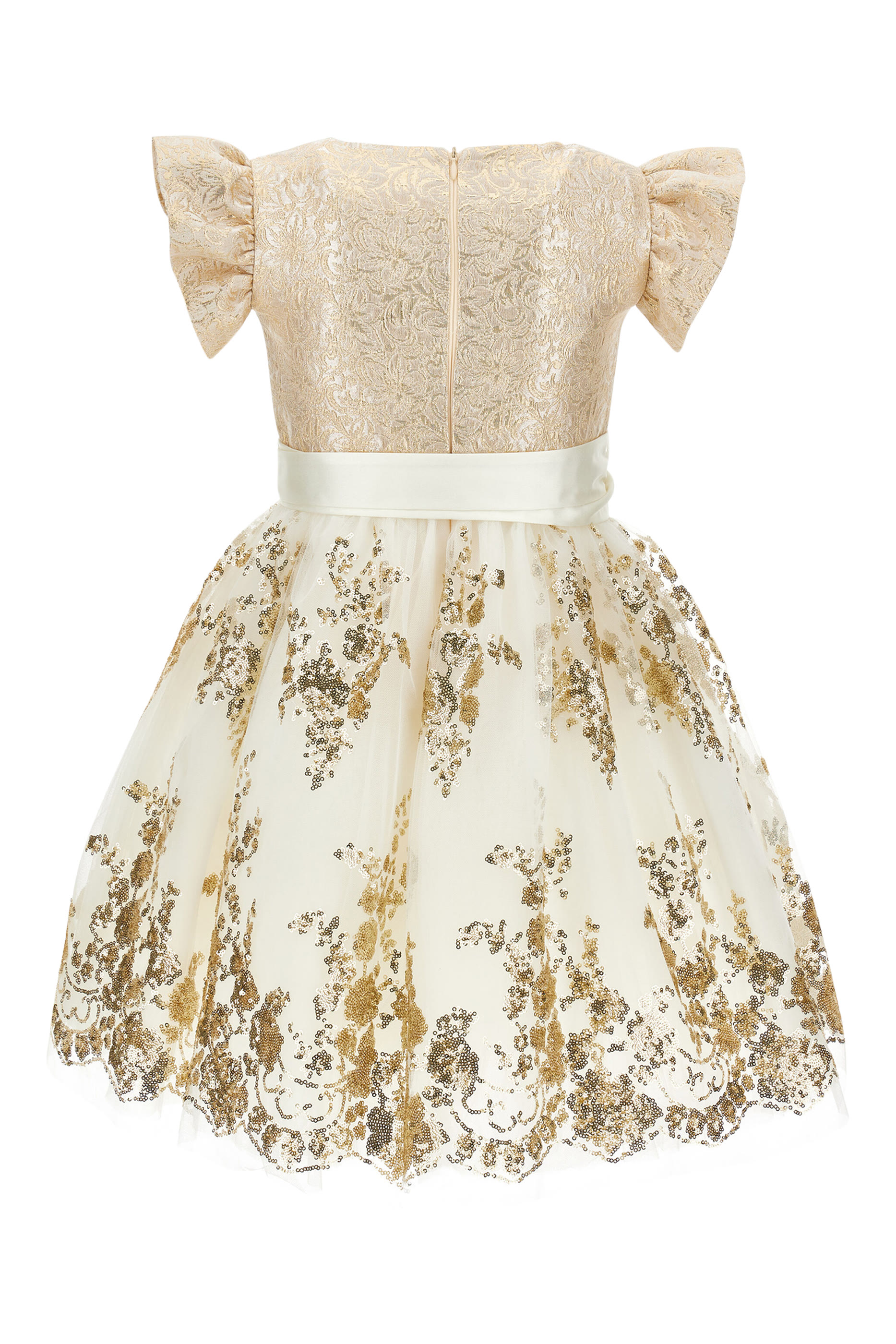 Light Sequin Embroidered Dress