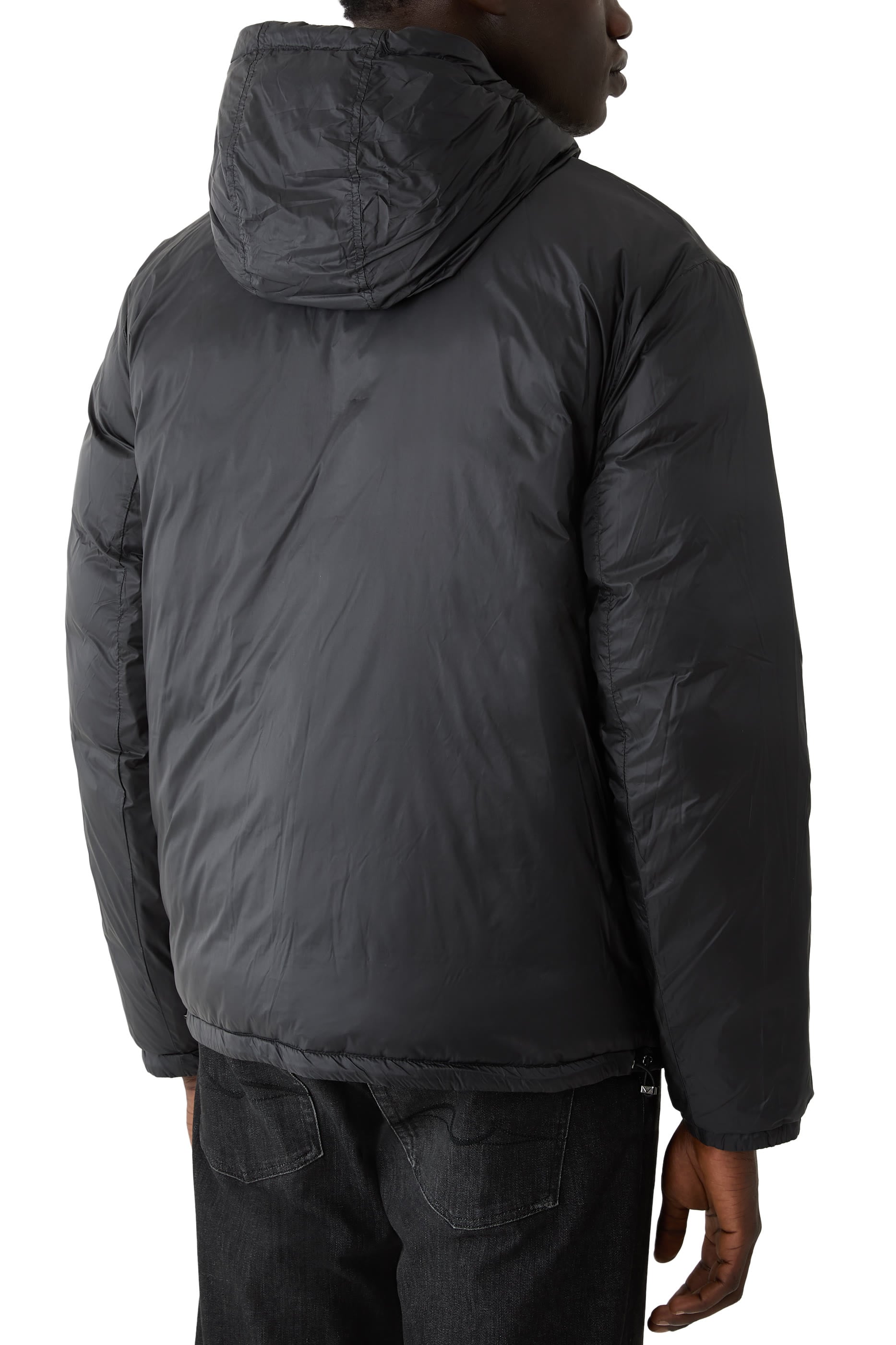 Lightweight Water-Repellent Quilted Hooded Down Jacket 