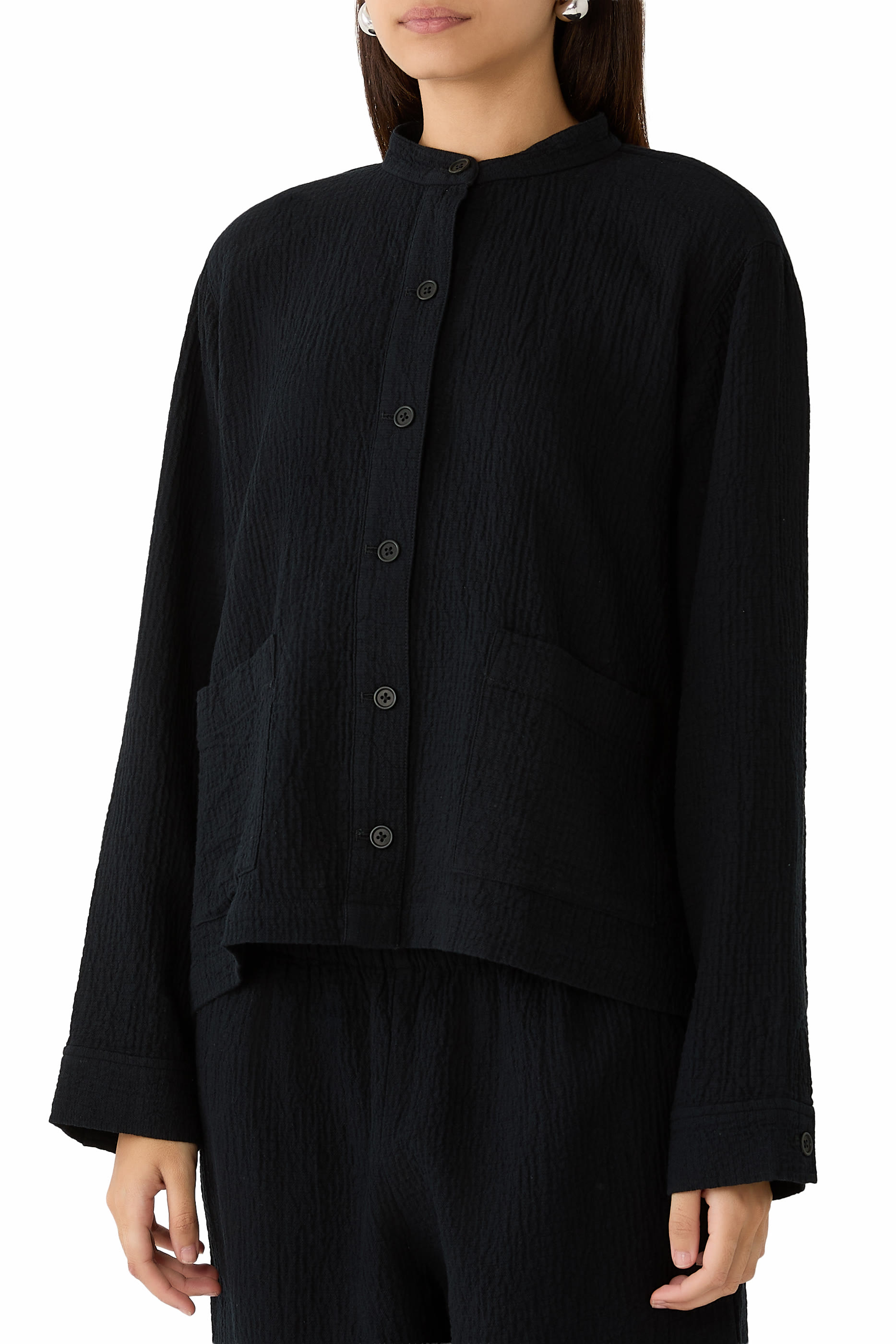 Organic Cotton Doubleweave Shirt Jacket