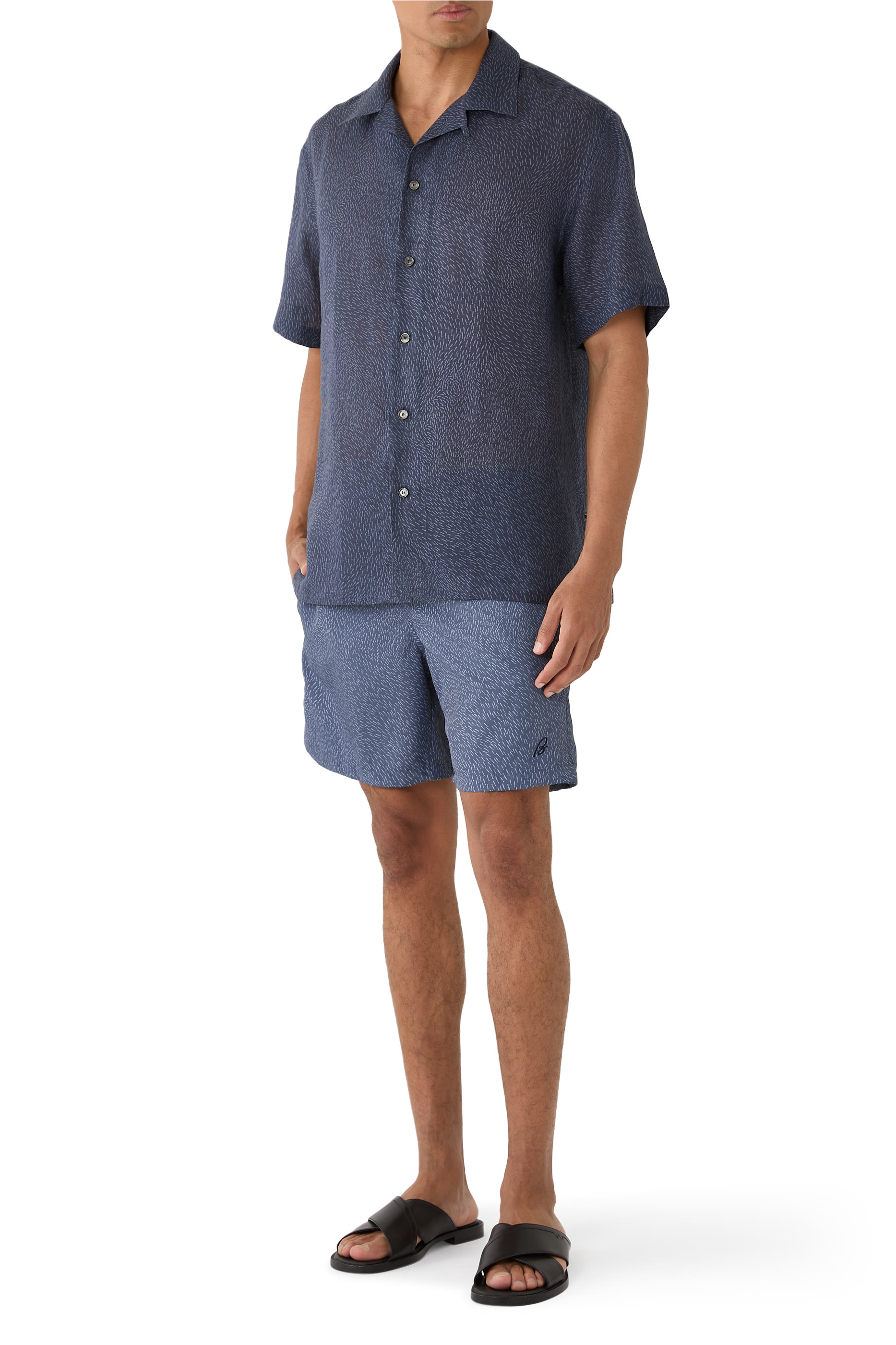 Printed Drawstring Swim Shorts