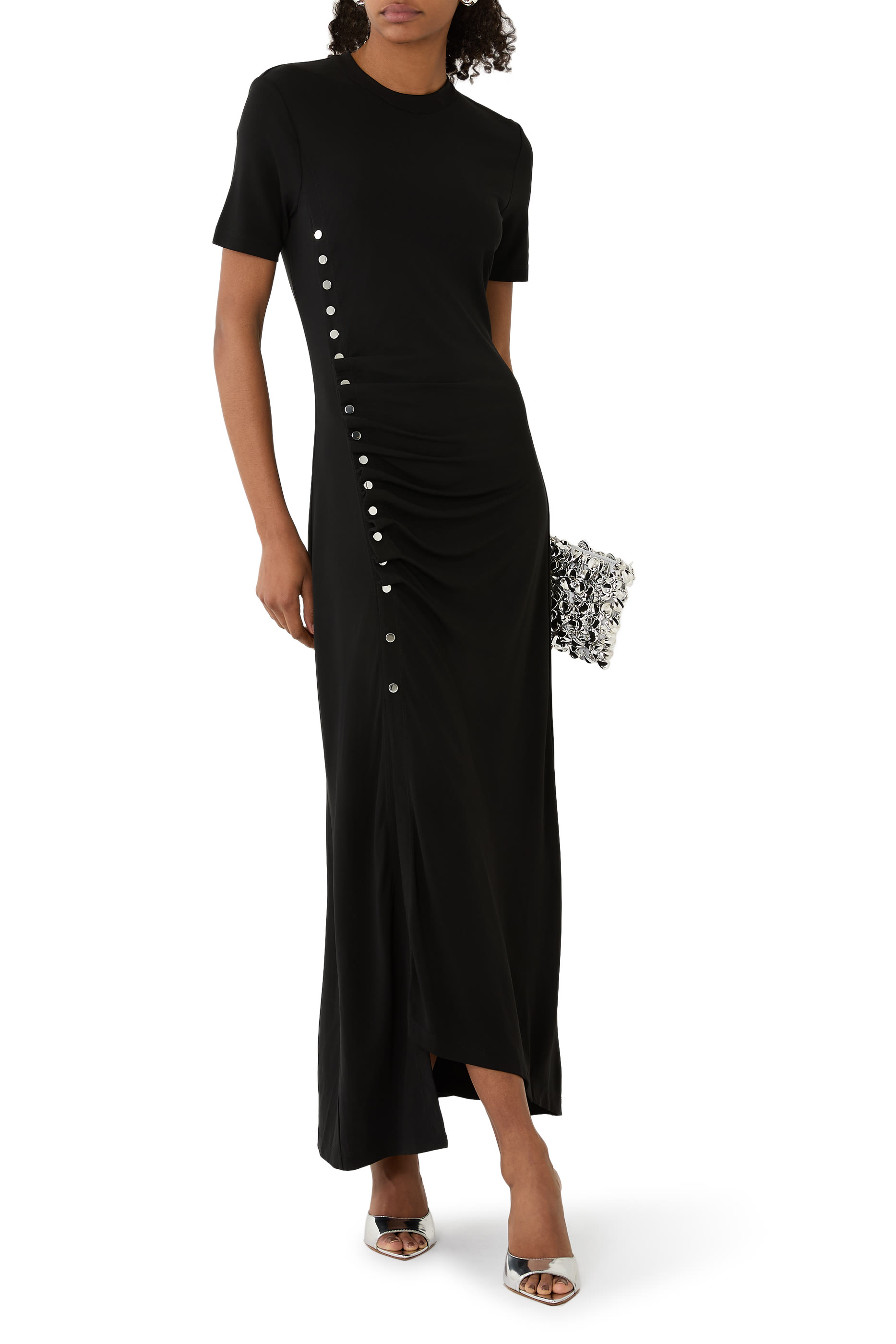 Ruched Stretch-Jersey Dress