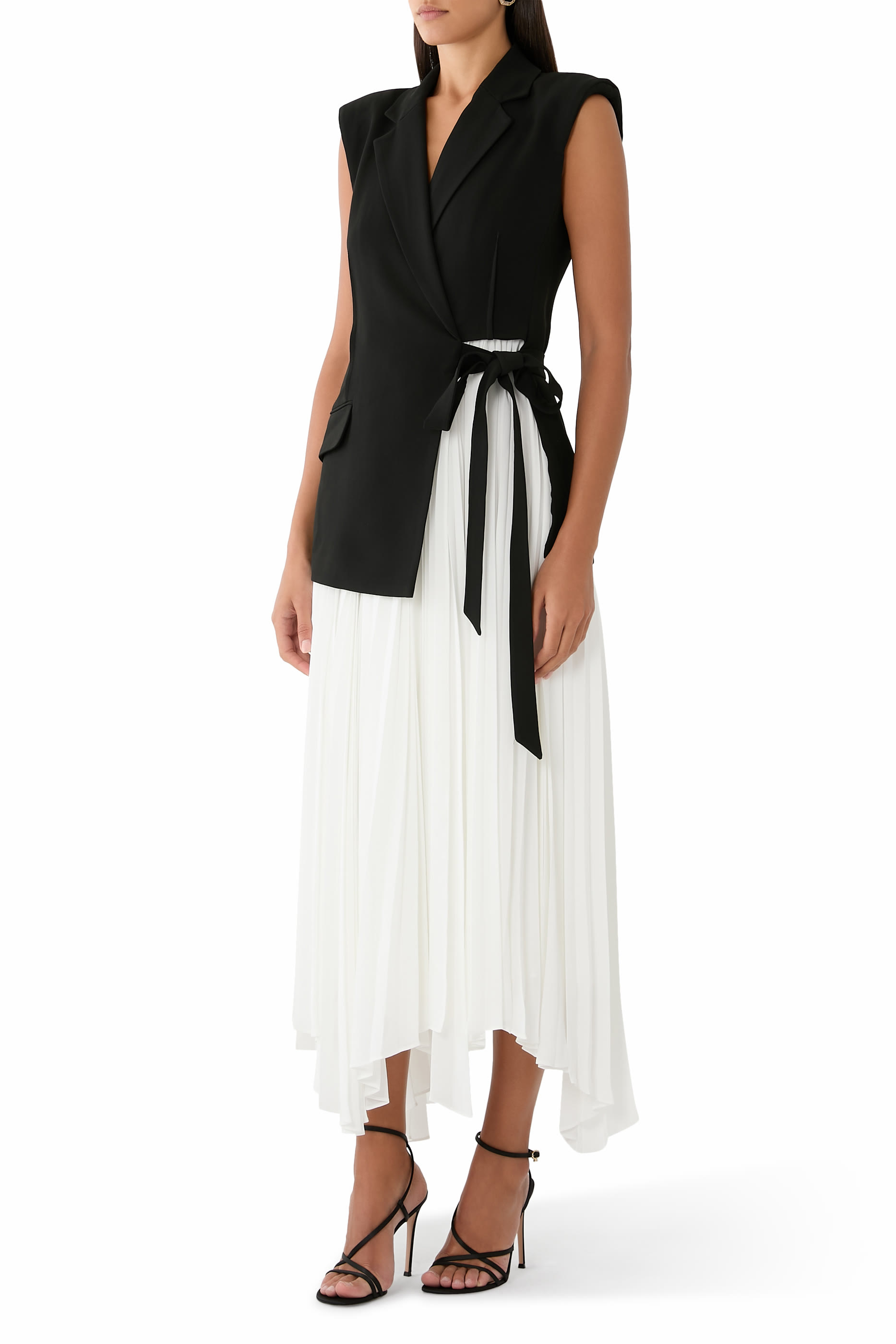 Helena Combo Blazer Midi Dress
