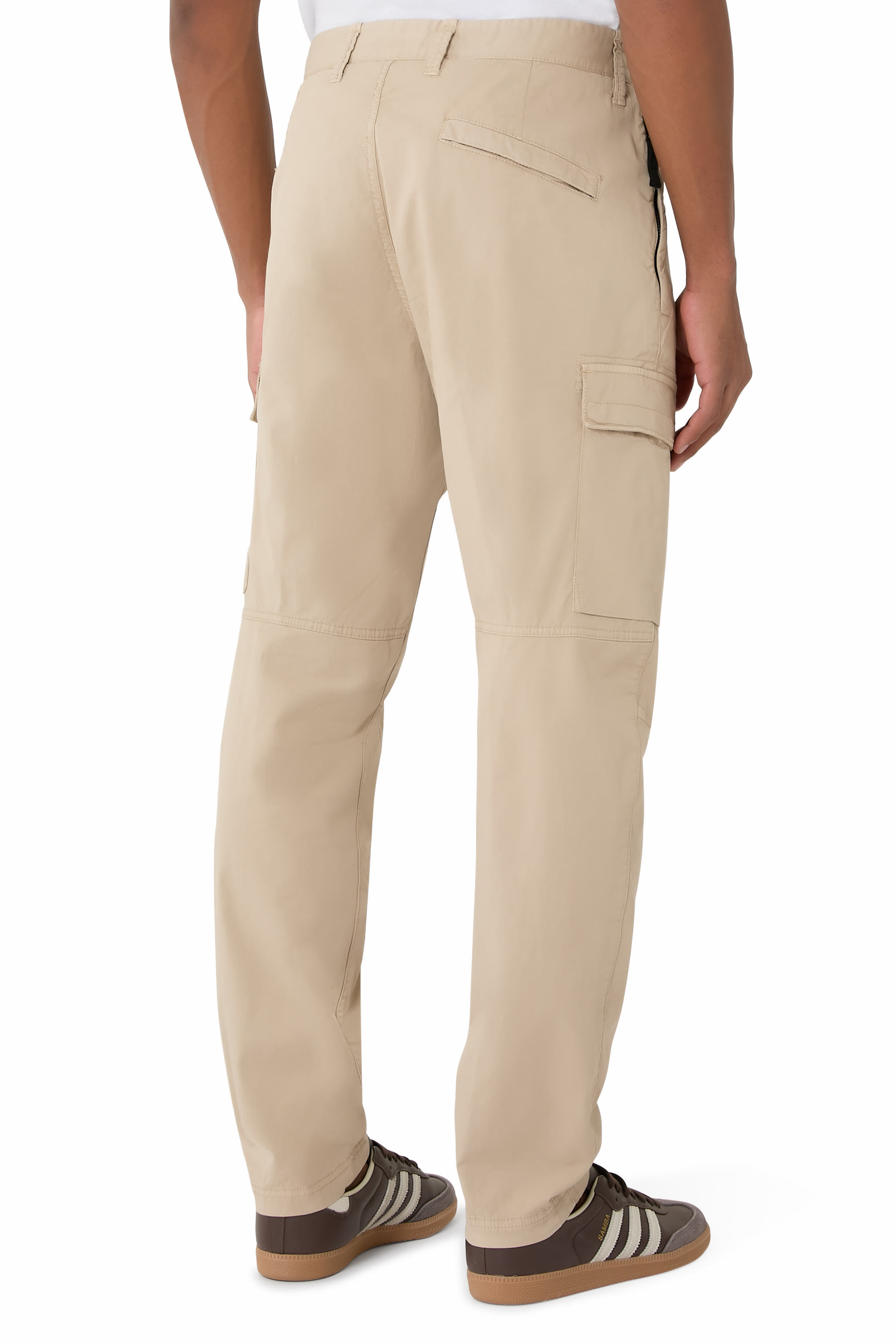 Supima® Cotton Twill Stretch Cargo Trousers