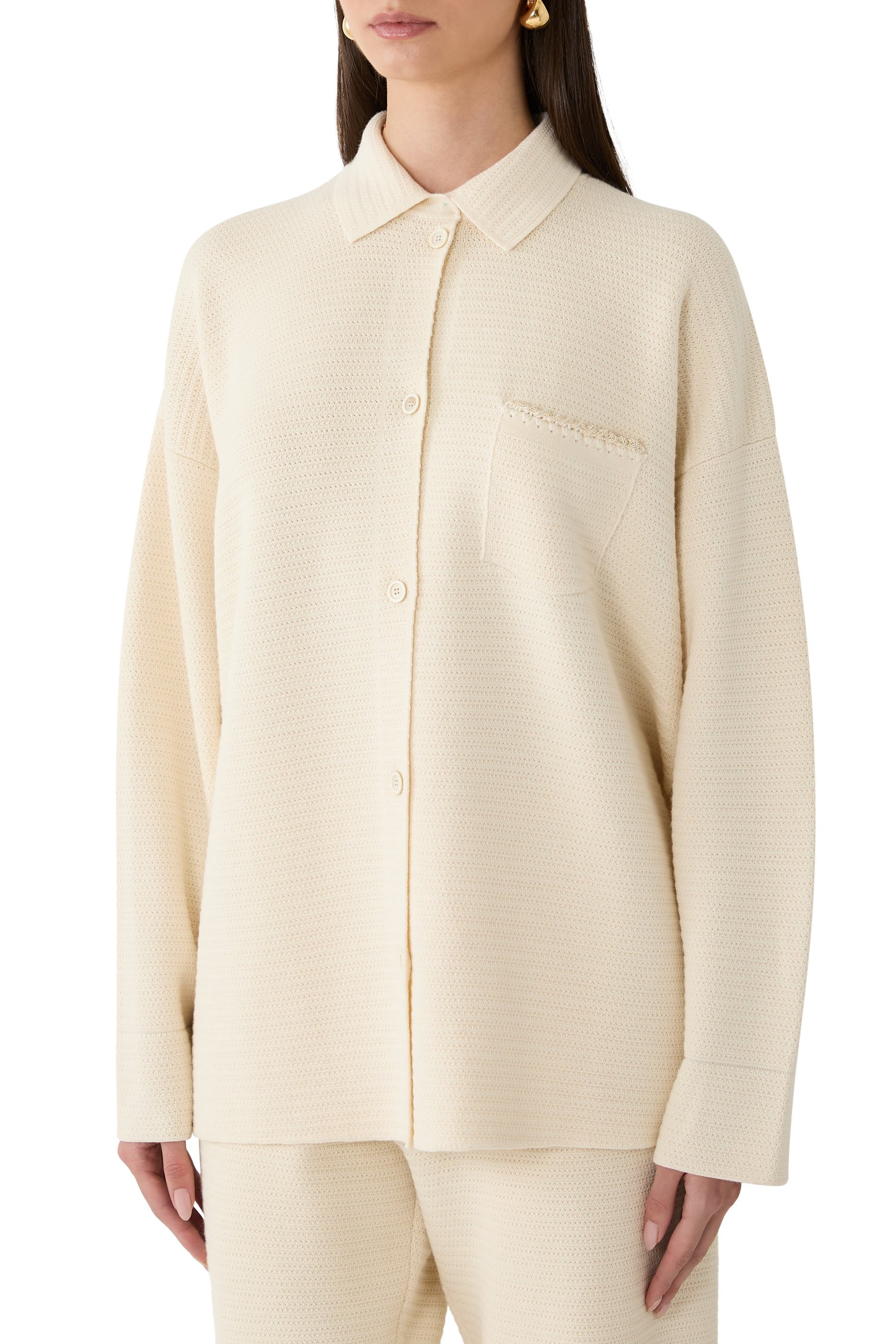 Wool and Cotton Boyfriend Shirt