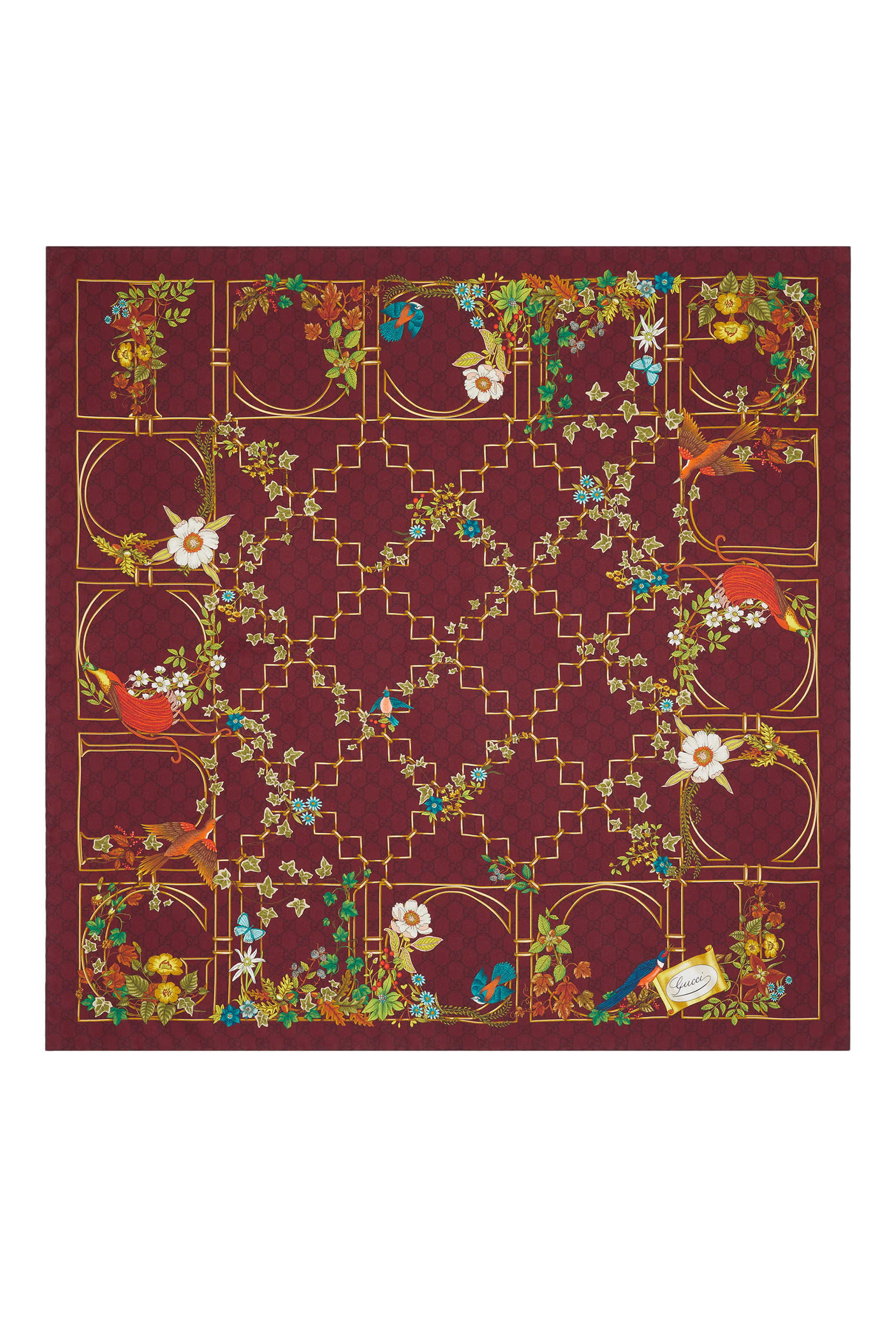 Printed Silk Twill Carr&eacute;