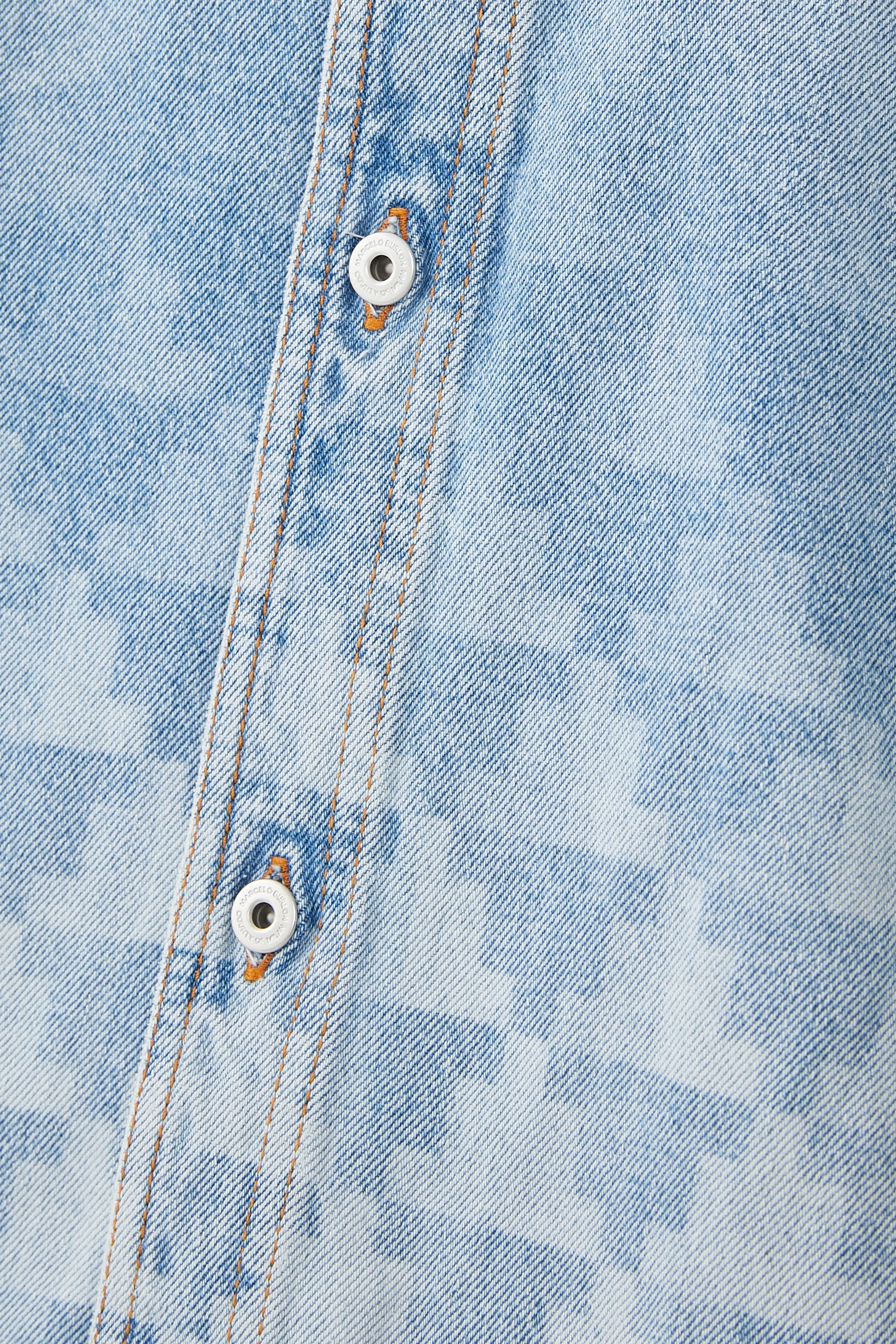 Laser Cross Denim Overshirt