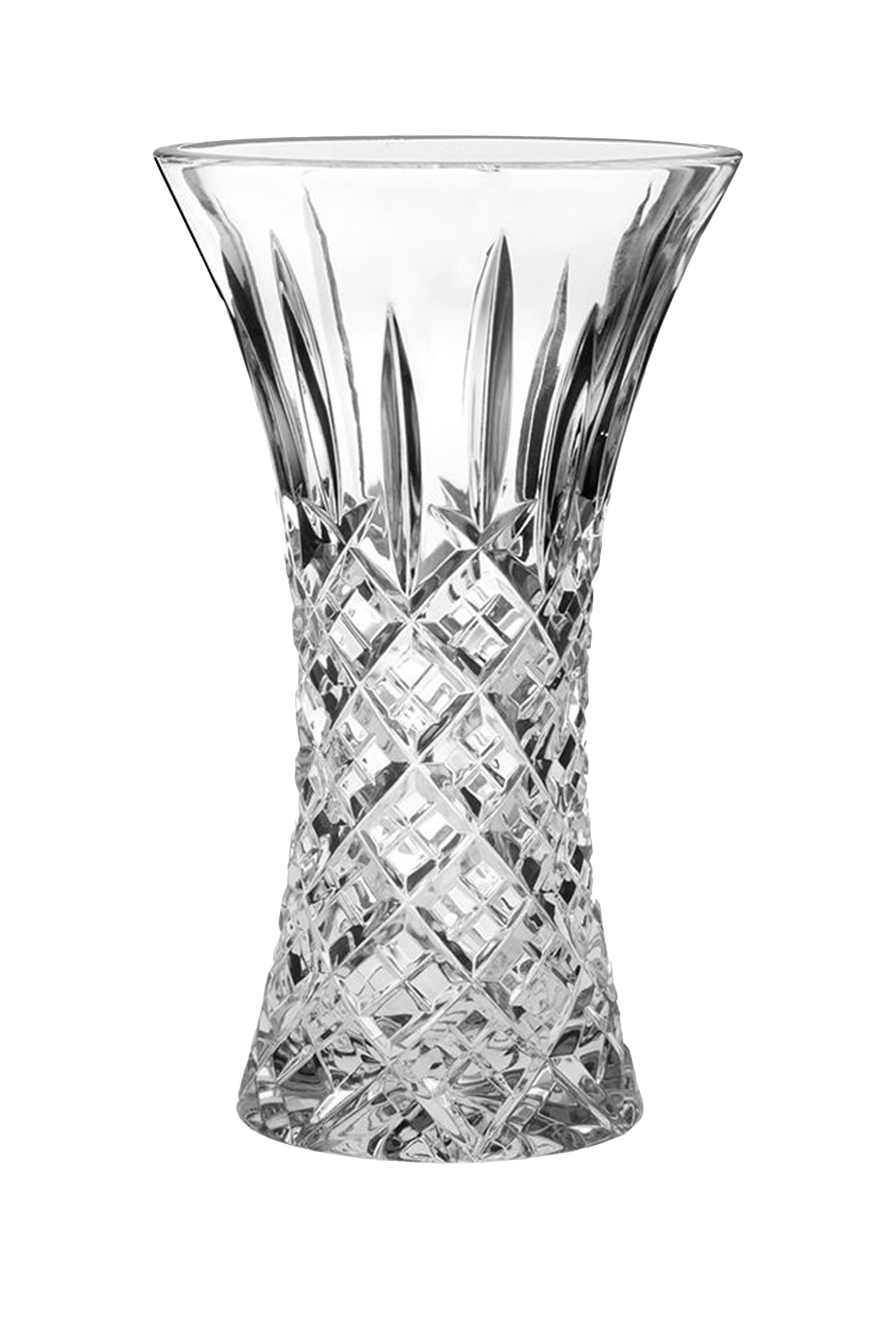 Large Waisted Crystal Vase