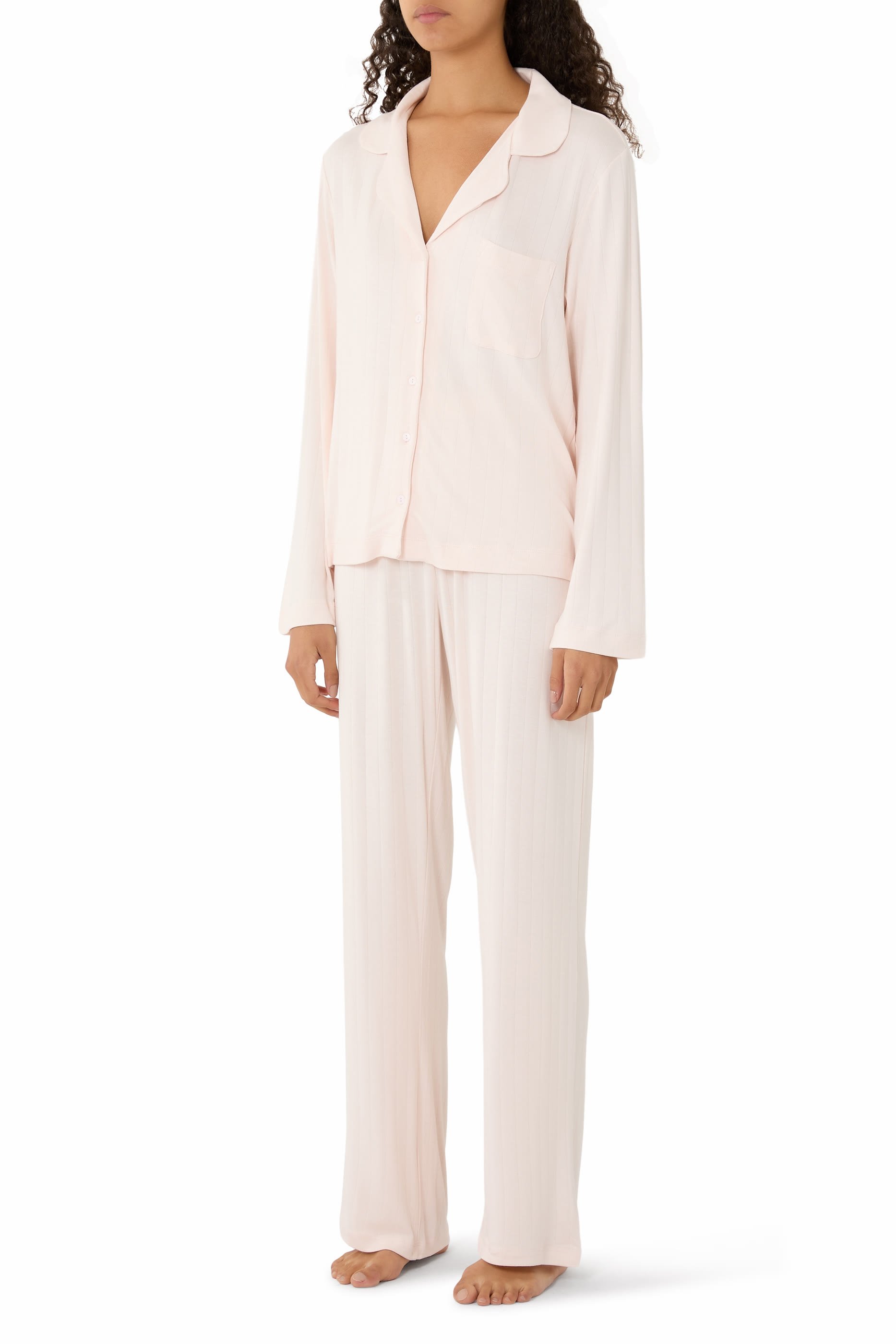 Jersey Classic Flat Rib Pajama Set