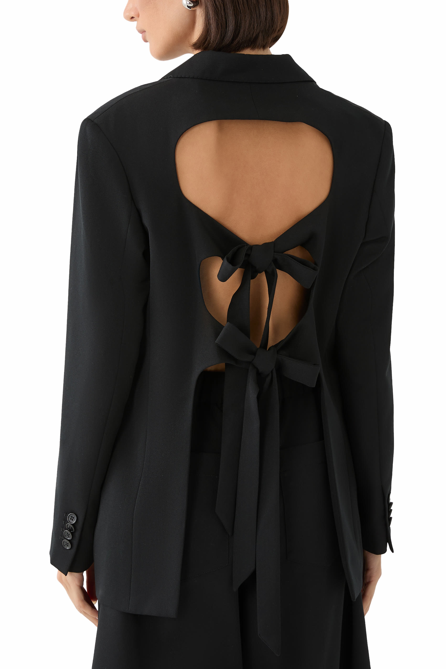 Cut-Out Bow Detail Jacket