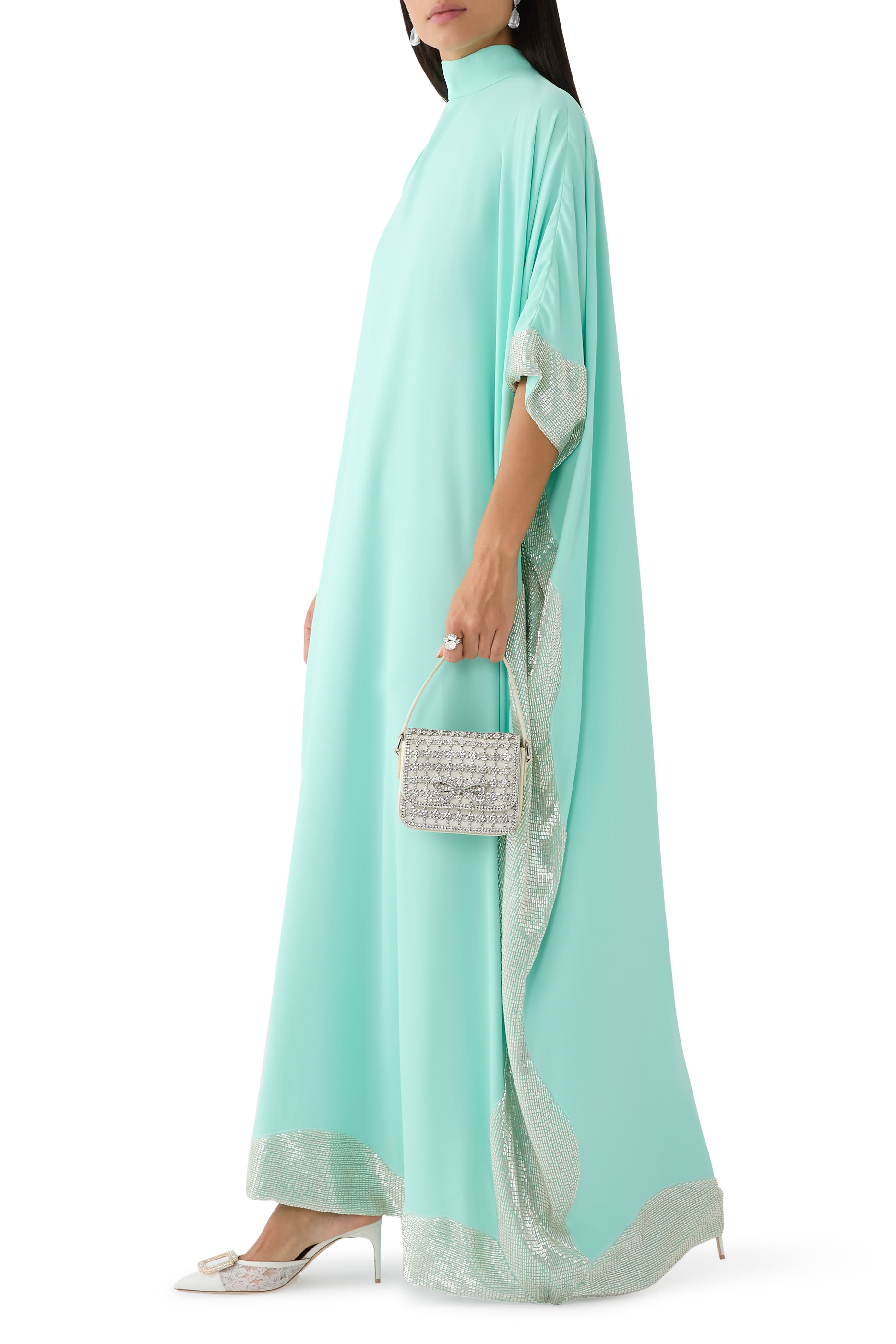 Asymmetric Embroidered Kaftan