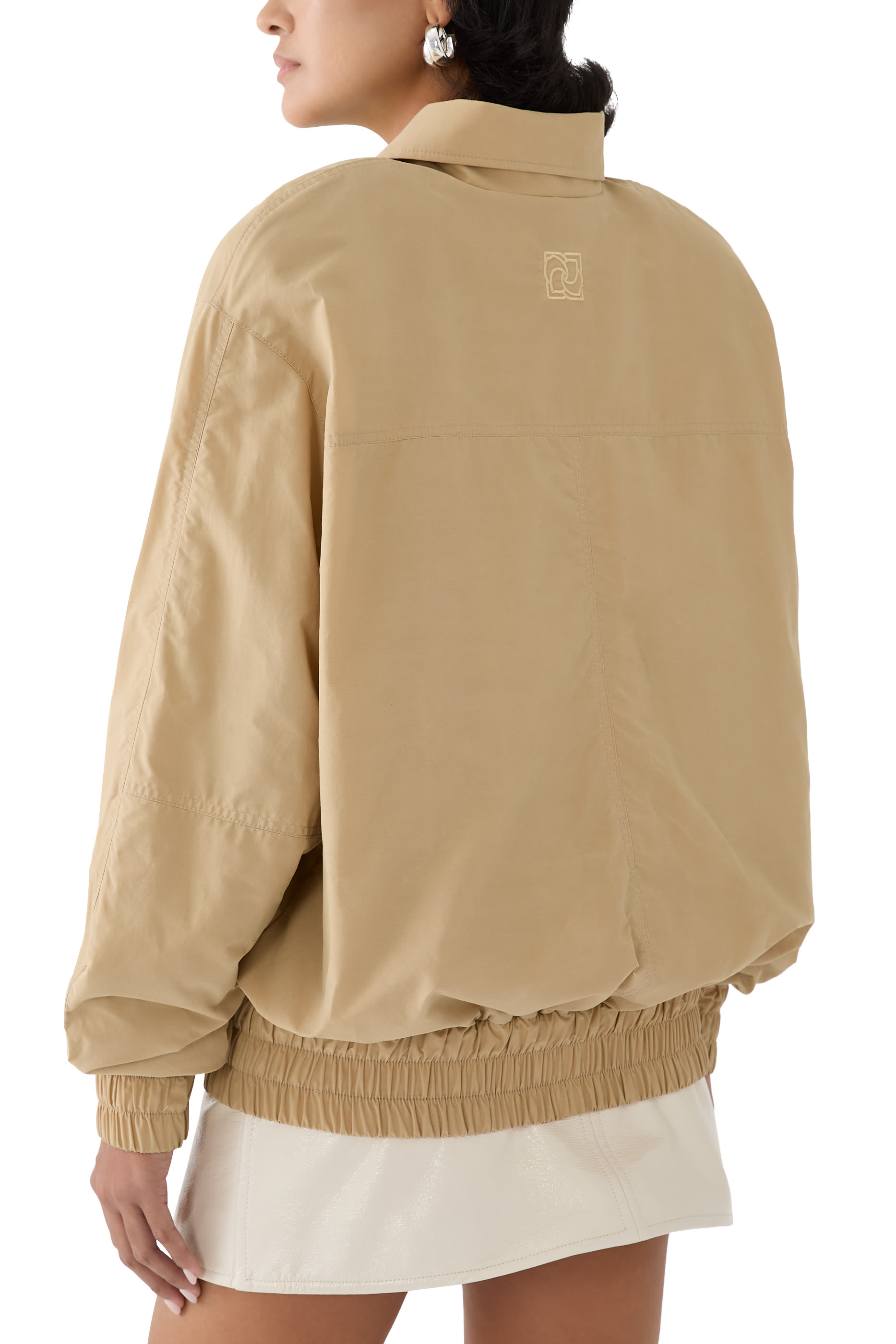 Oversized Technical Cotton Bomber Jacket