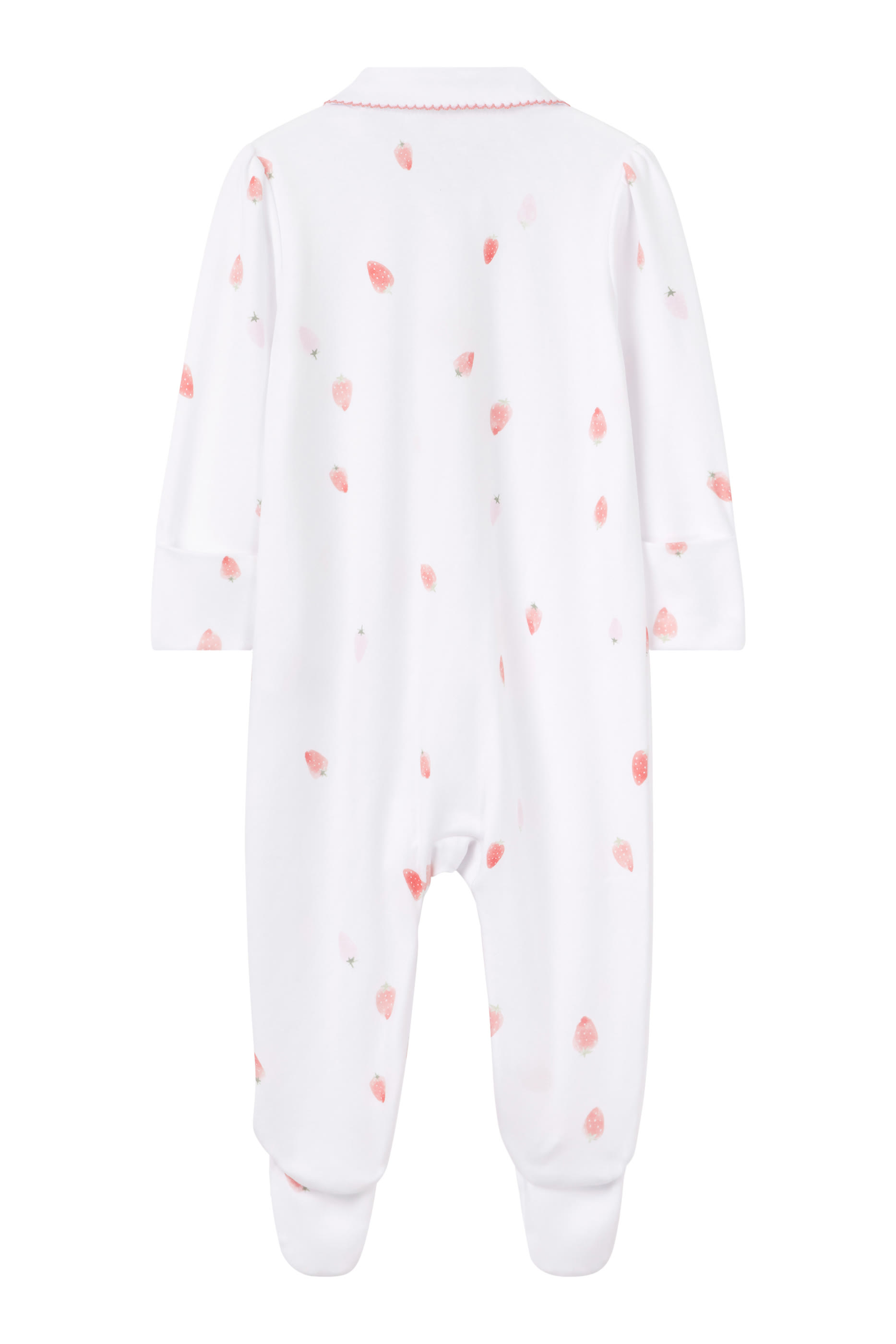 Kids Strawberry Collared Sleepsuit Organic Cotton