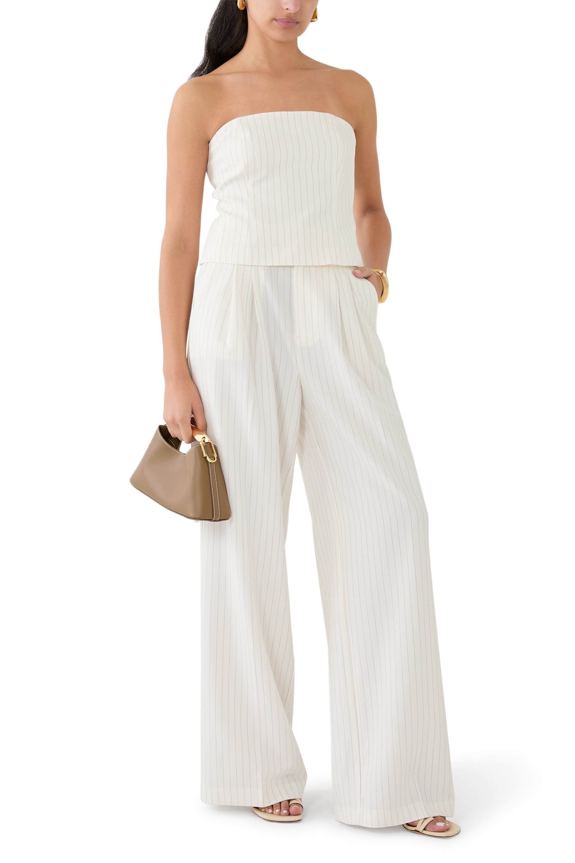 Strapless Suiting Top