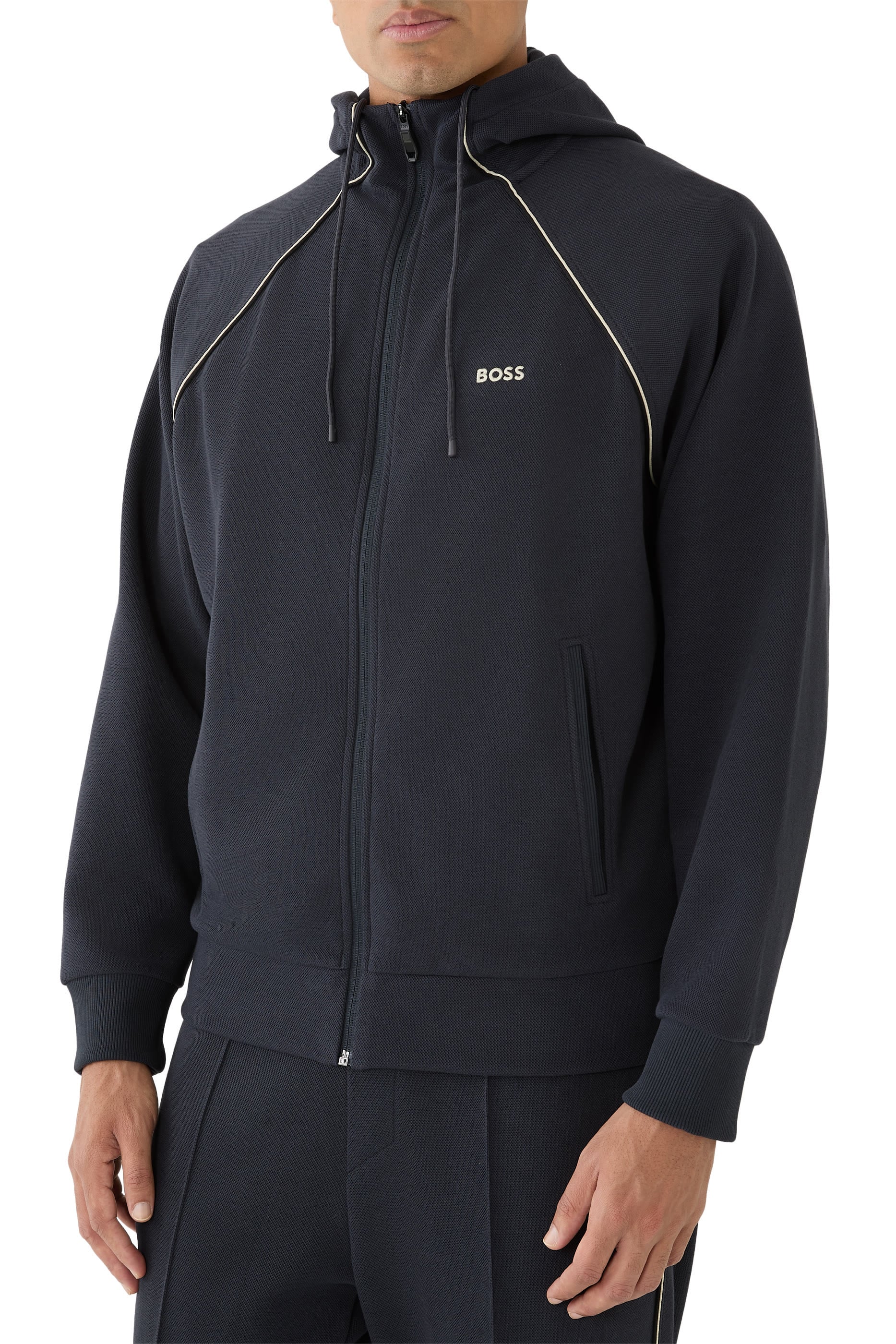 Cotton-Blend Zip-Up Hoodie