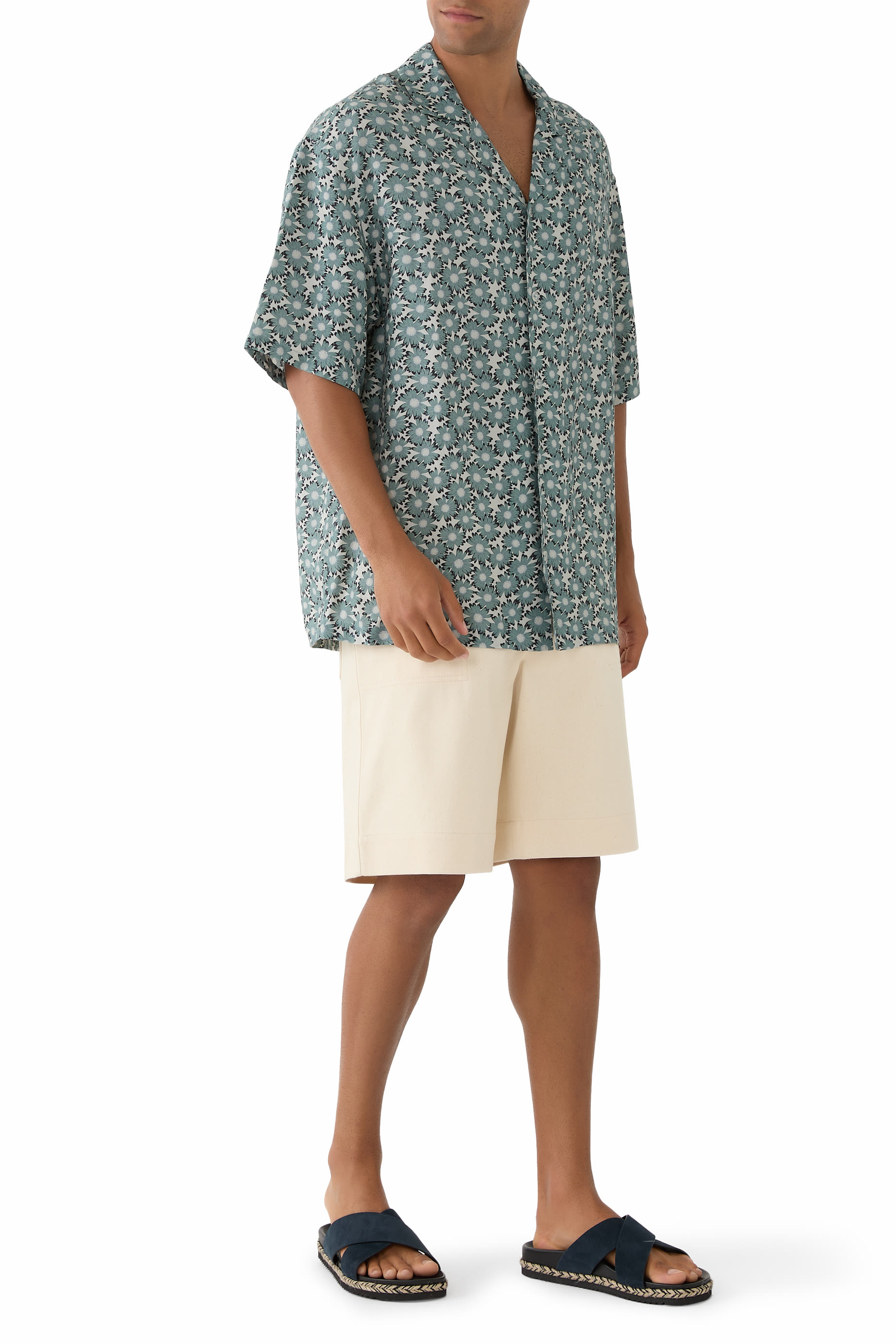 All-Over Paisley Print Viscose-Blend Shirt