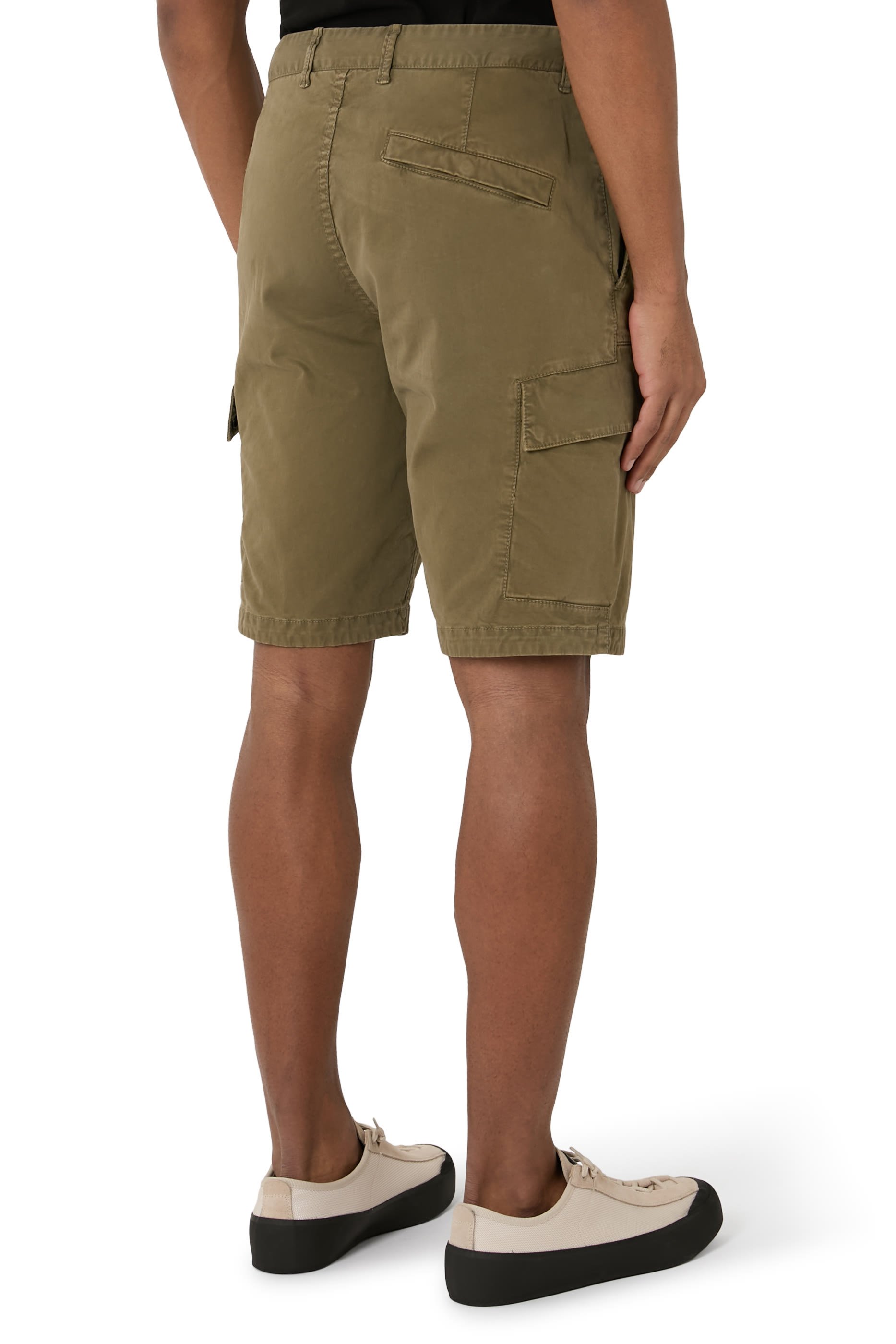 Old Effect Asymmetrical Seams Cargo Shorts