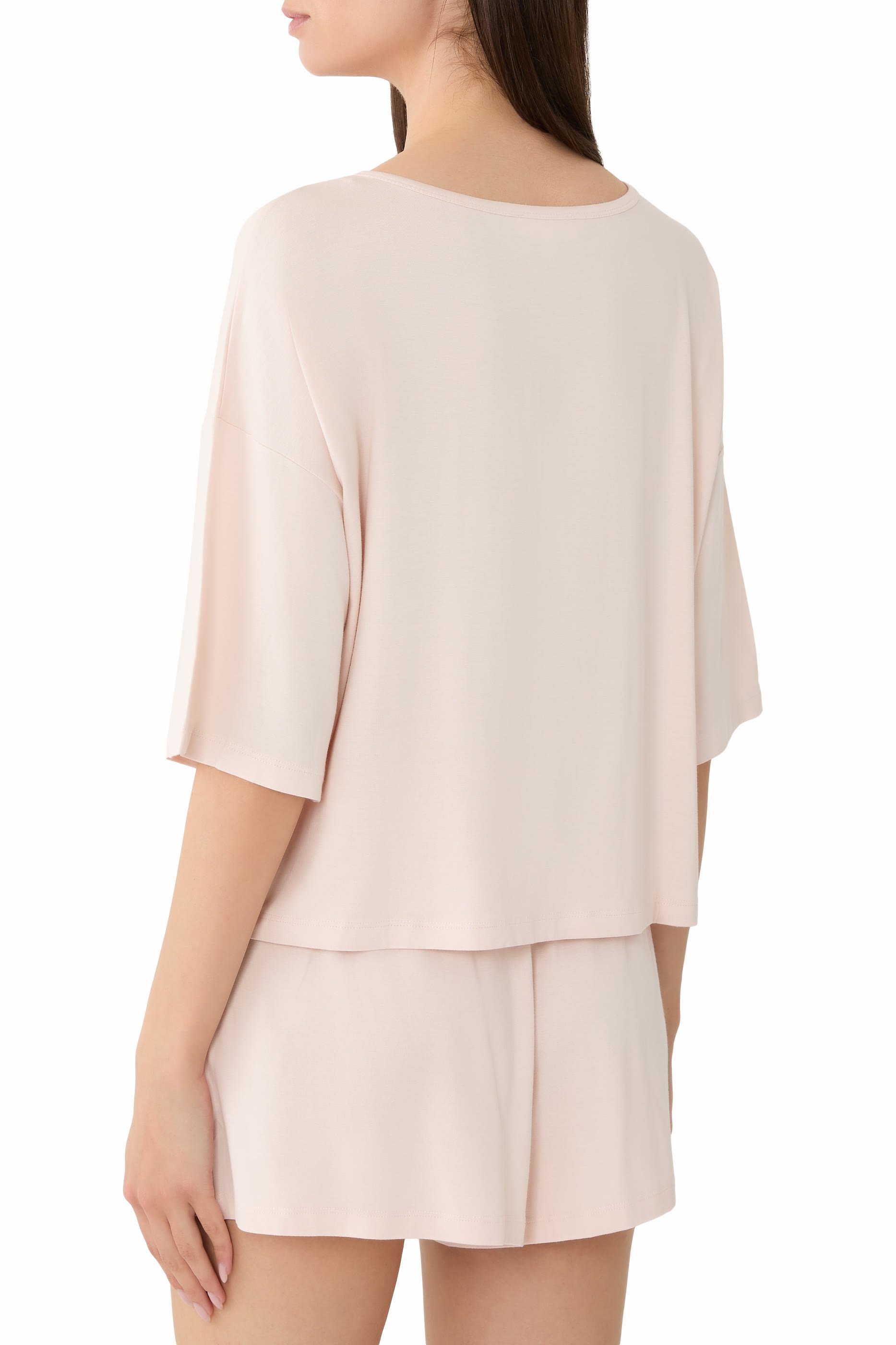  Cooling Boxy Henley Shortie Pajama Set