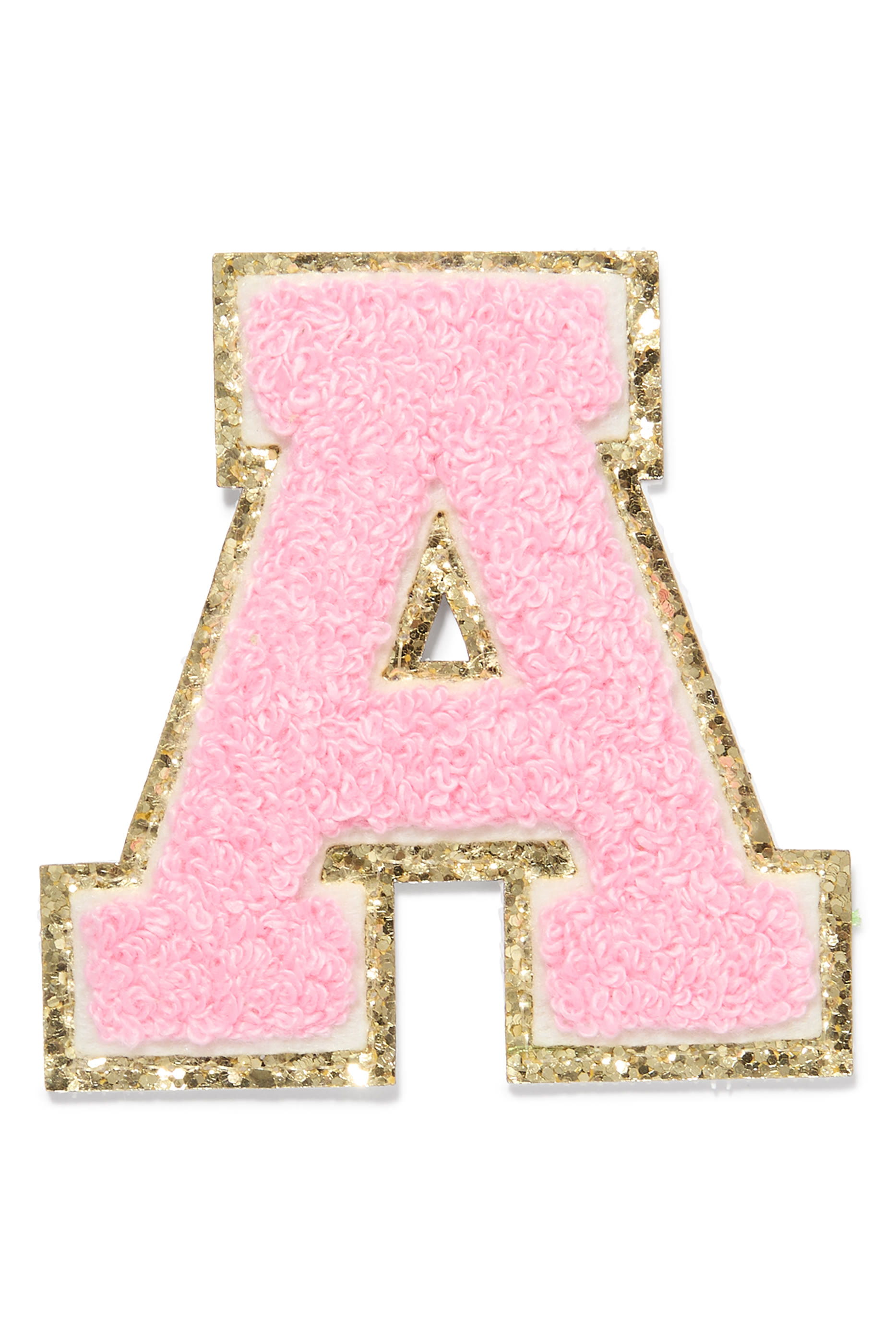 Kids 3" Chenille Sparkle A Letter Patch