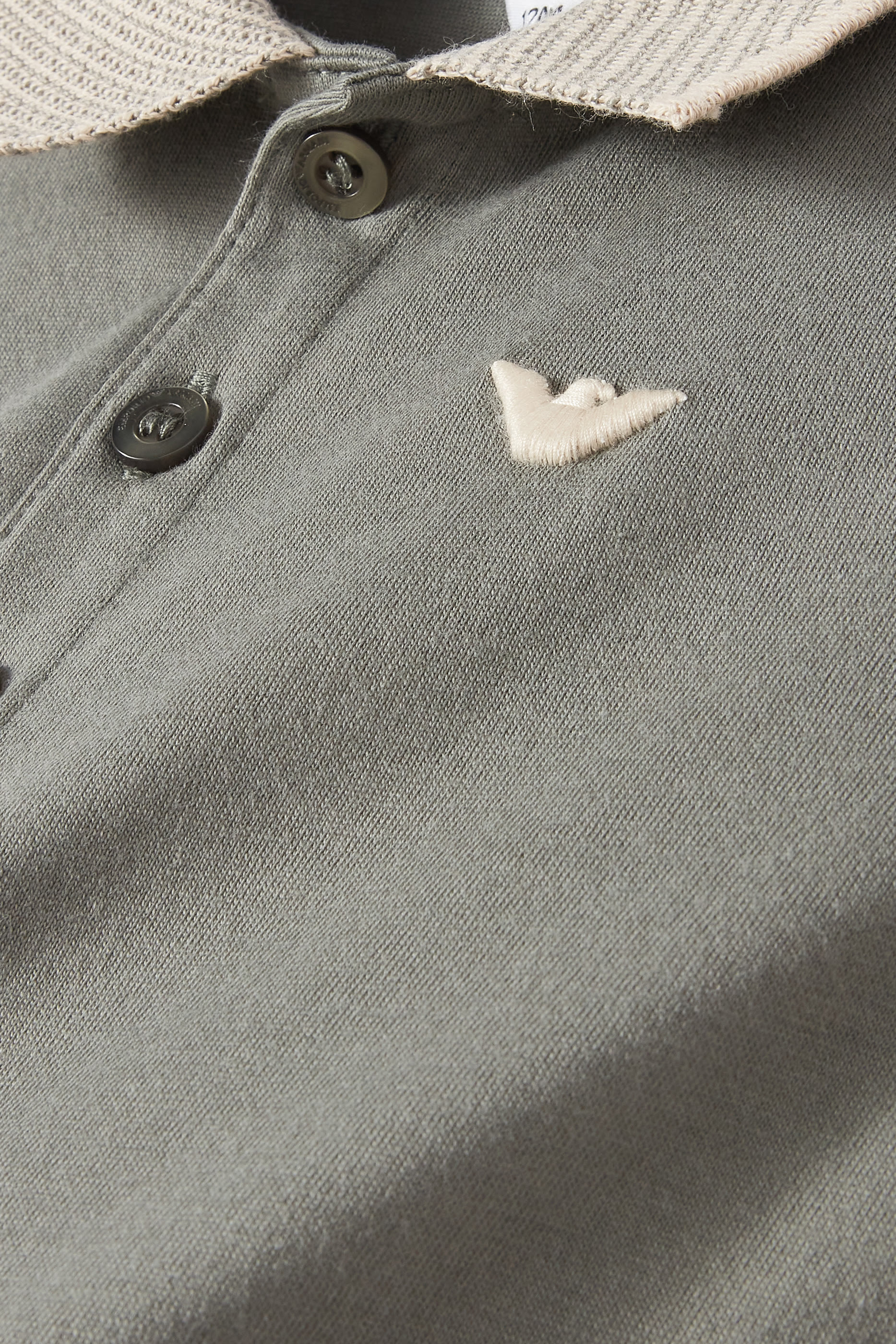 Kids Eagle Embroidered Cotton Polo Shirt