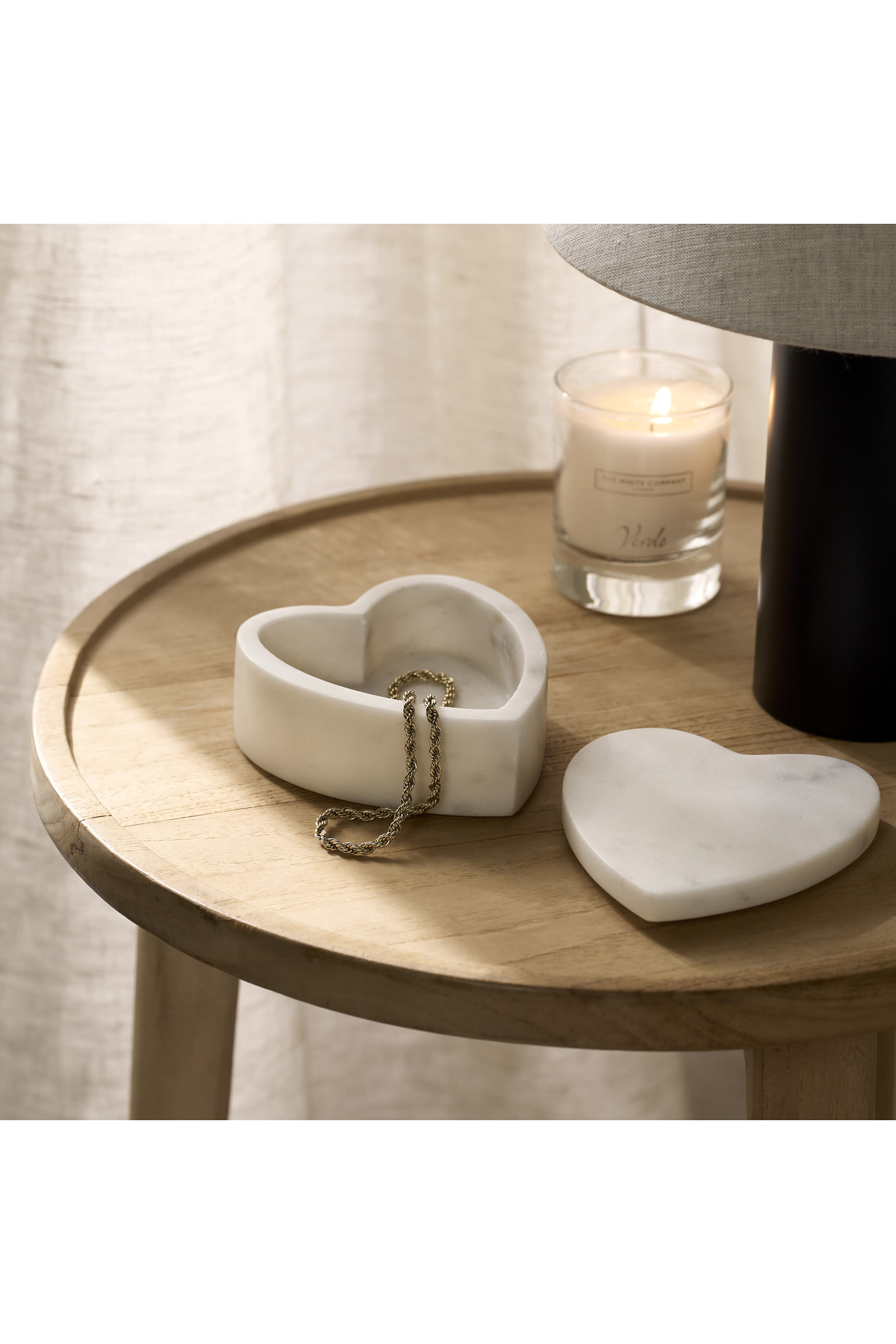 Marble Heart Trinket Box