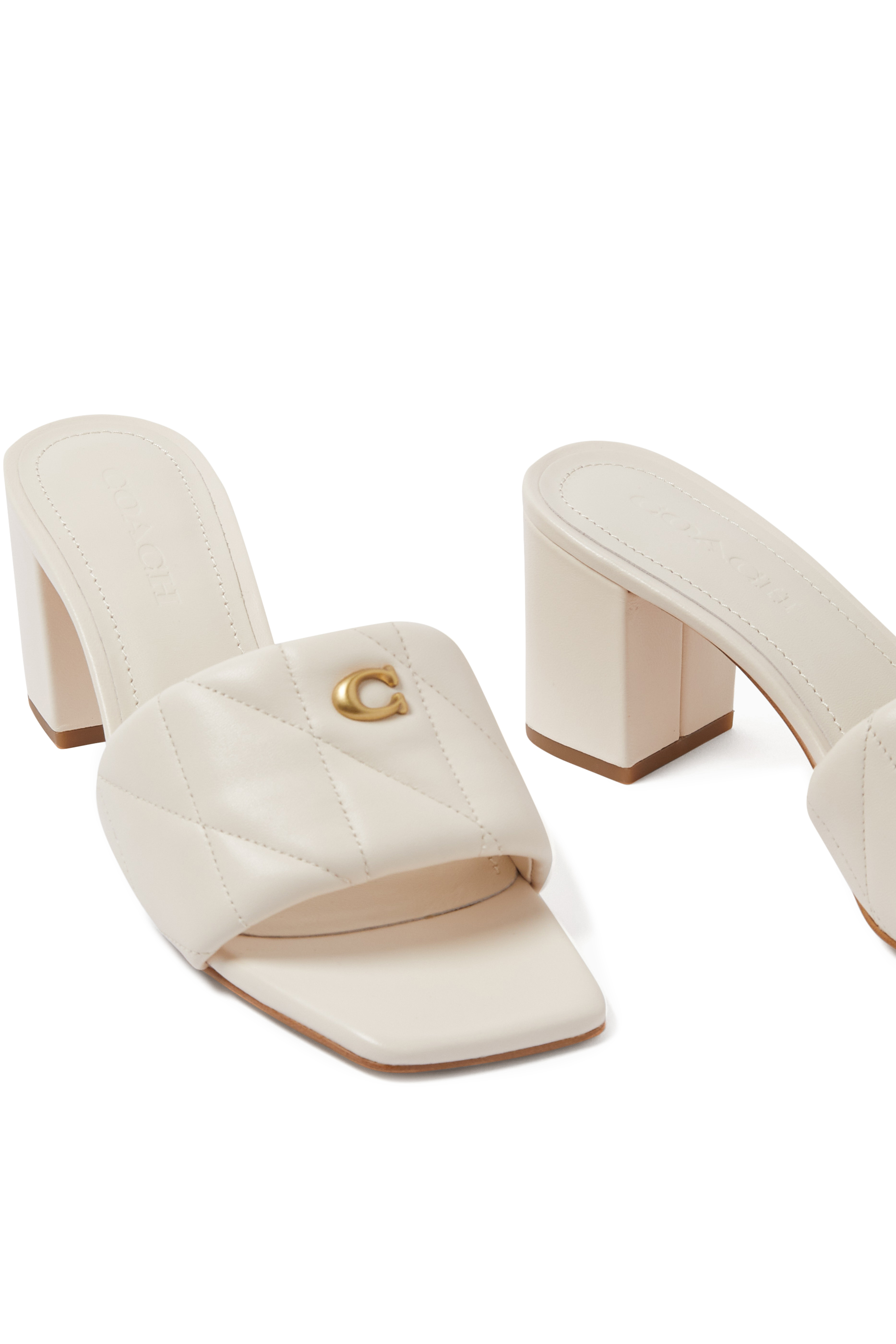 Holly Black 65 Heel Sandals with Quilting