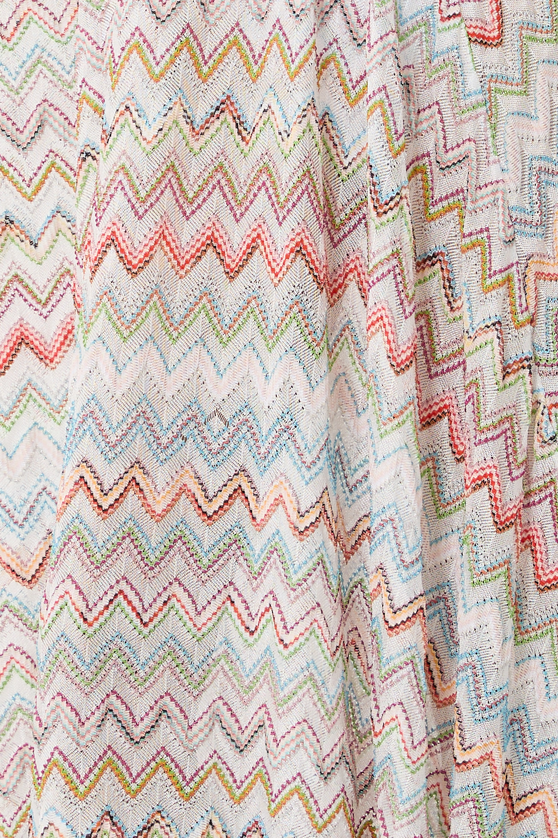 Long Kaftan with 3D Zigzag Lam&eacute; and Batwing Sleeves