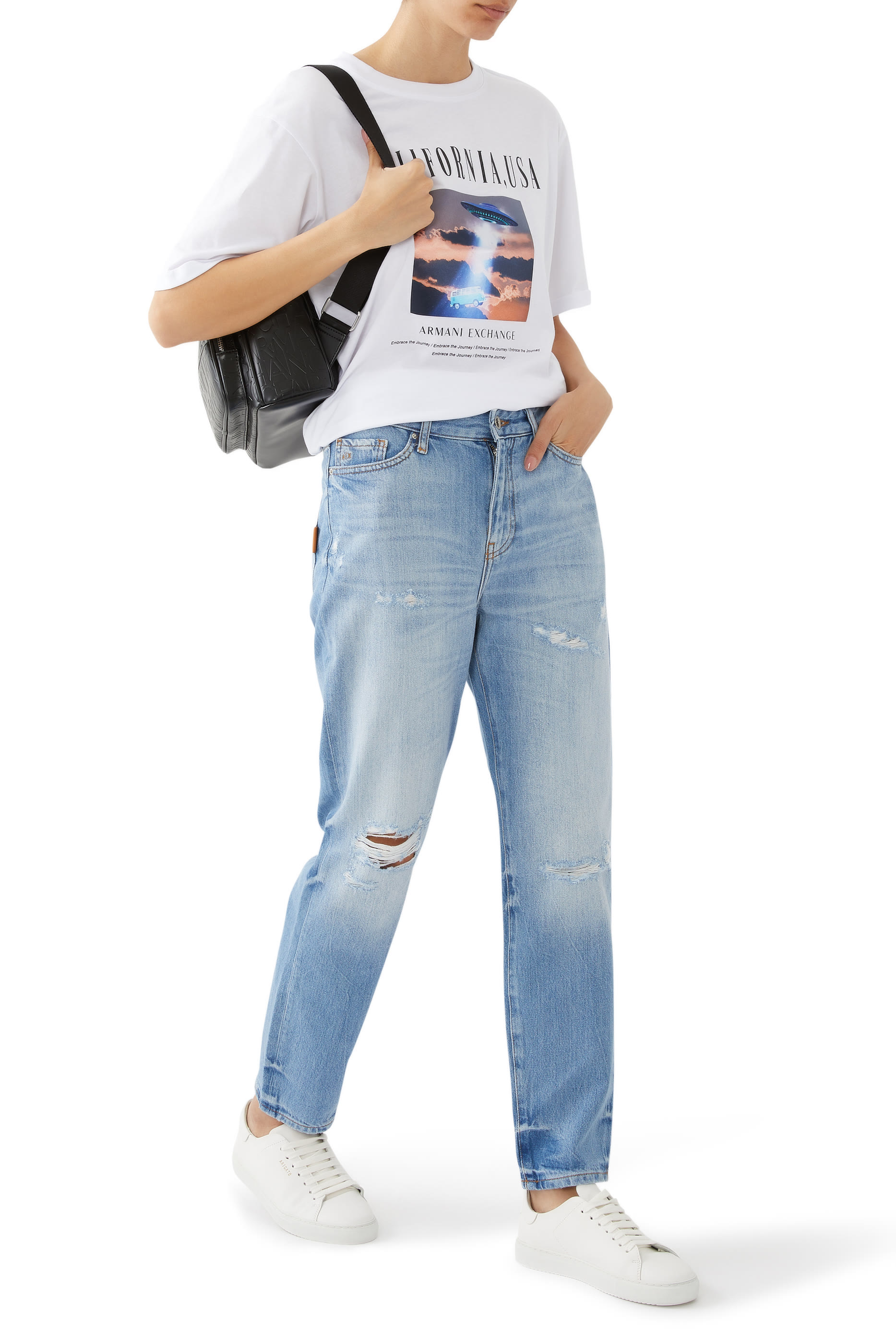 5-Pocket Cropped Boyfriend Jeans