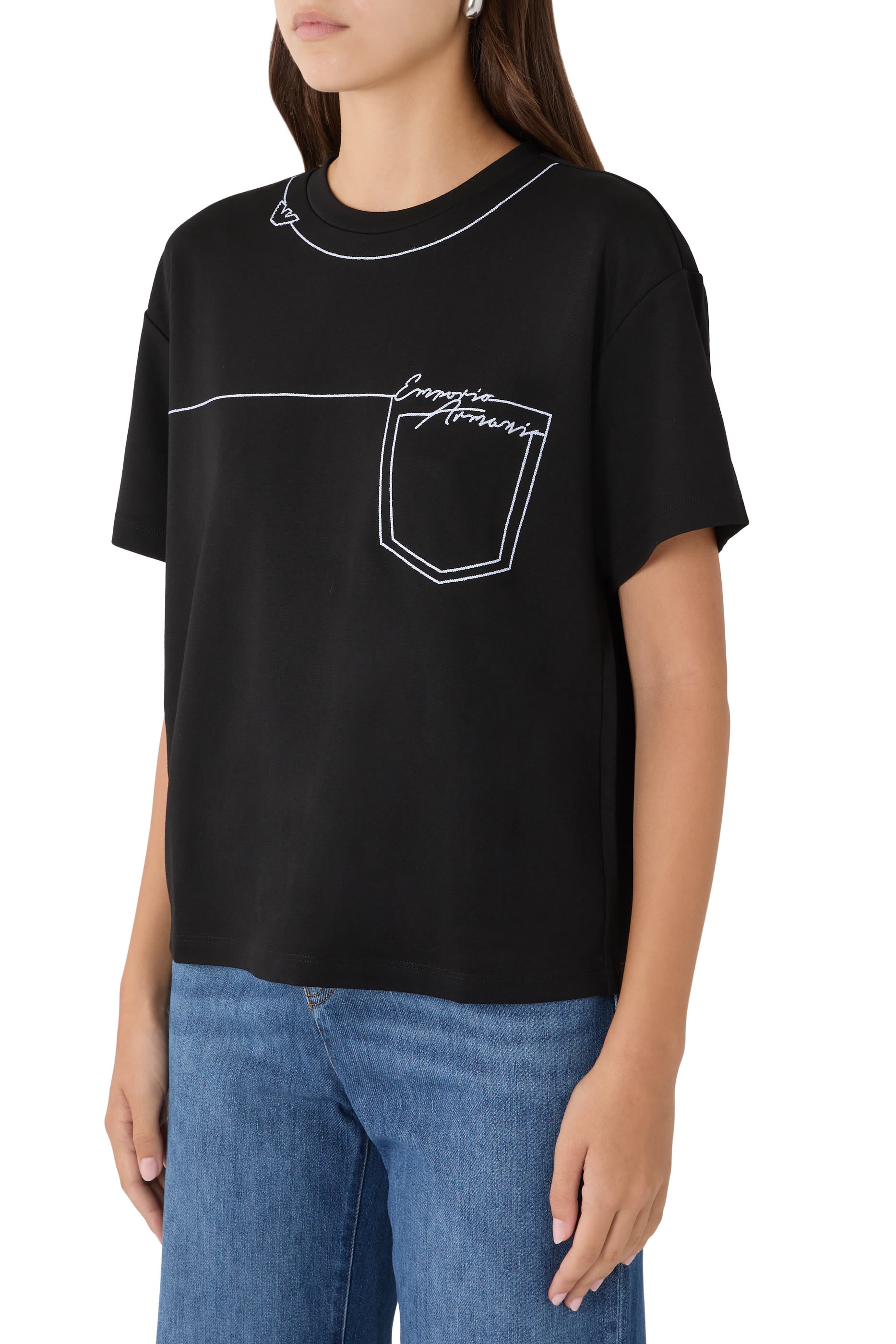 Logo Pocket Outline T-Shirt