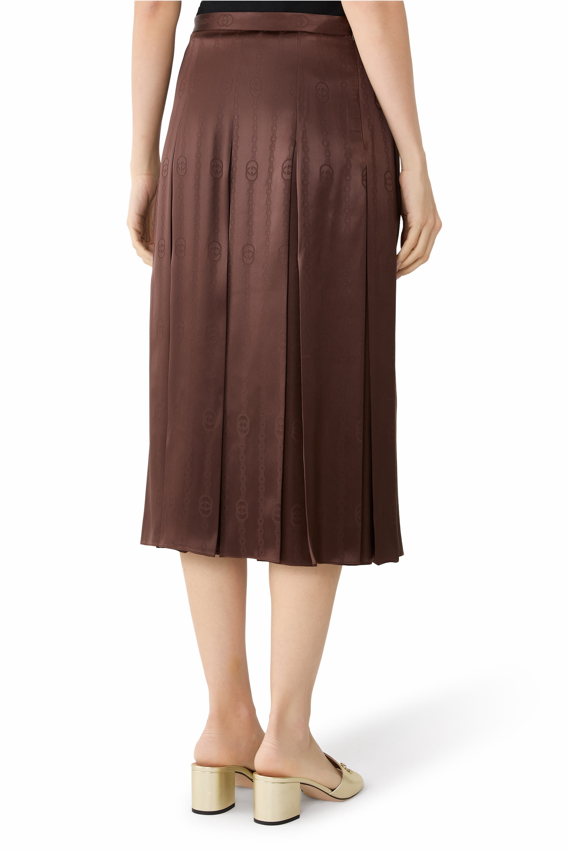  Silk Jacquard GG Skirt 