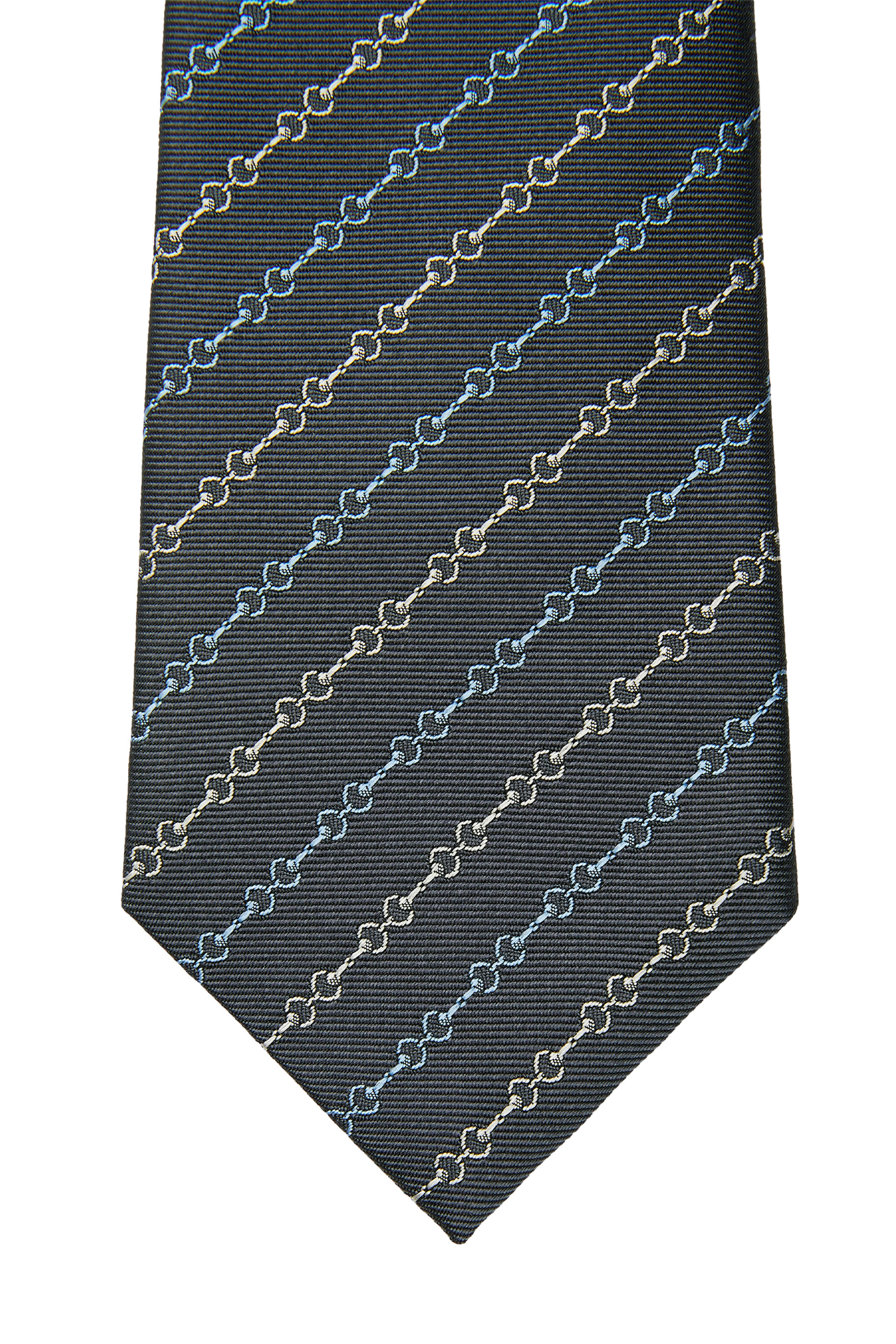 Horsebit Silk Jacquard Tie