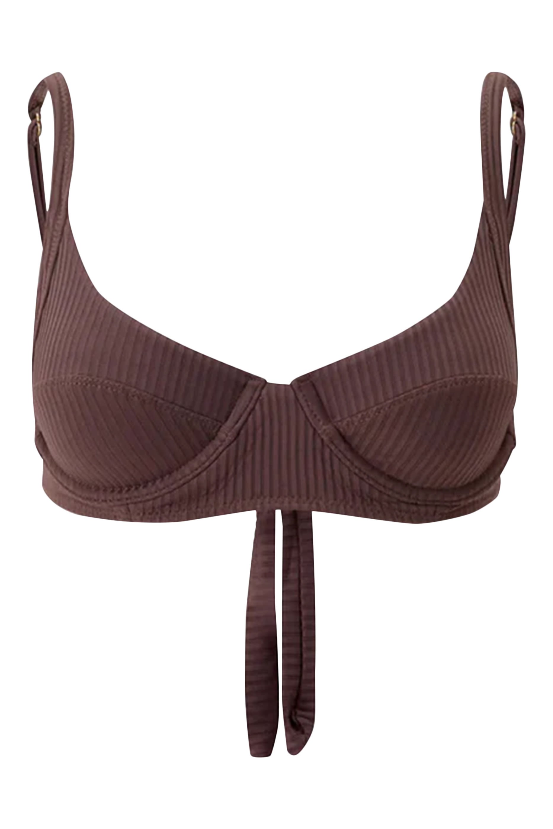  Noto Ribbed Bikini Top