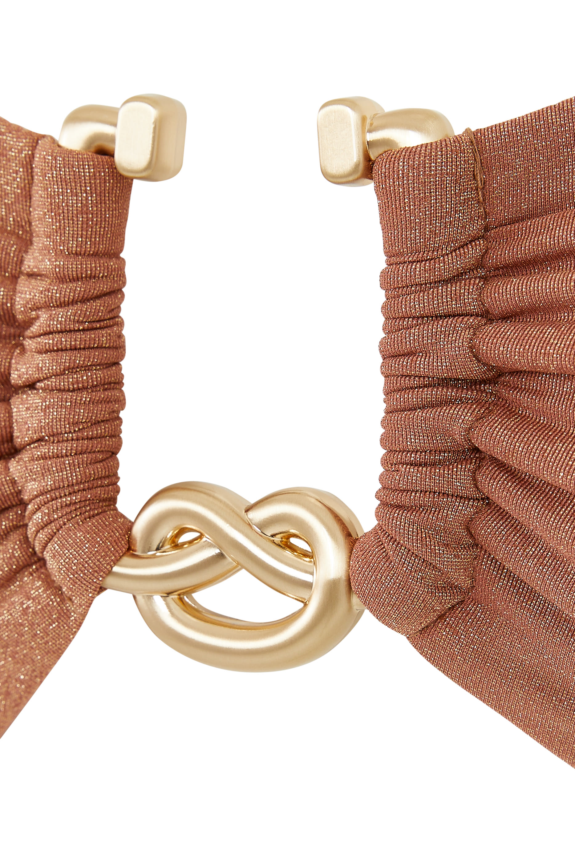 Ottie Lurex Knot Bandeau Bikini