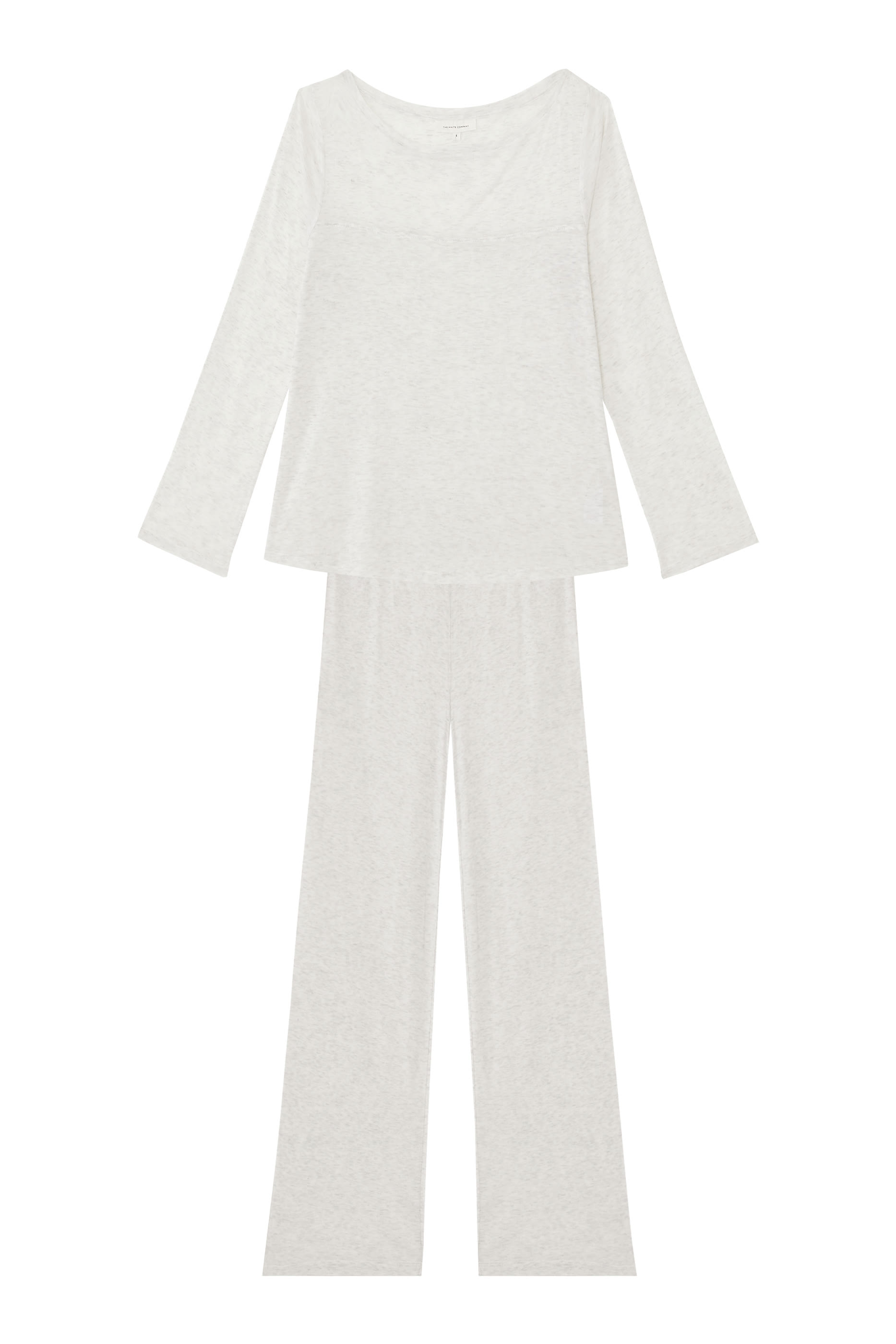 Jersey Sheer Panel Pajama Set 