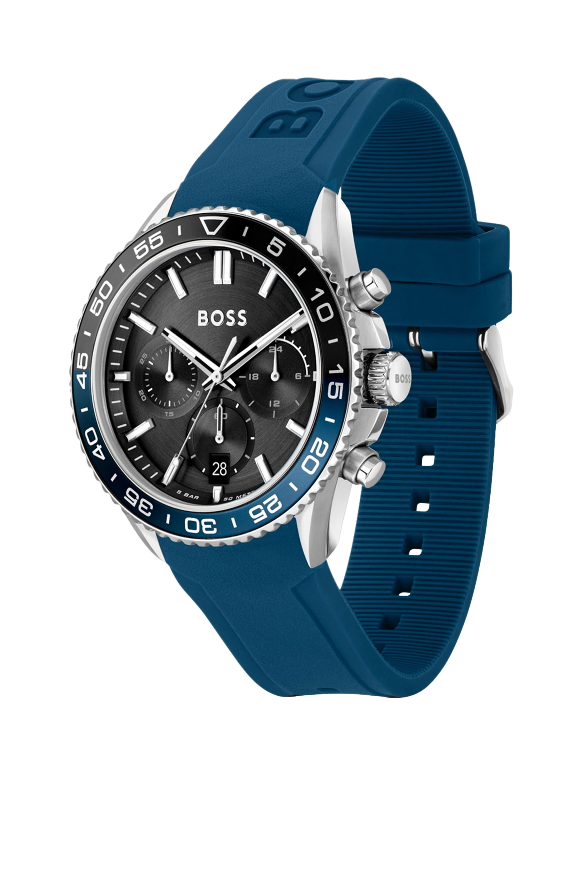 Runner Black-Dial Chronograph Watch