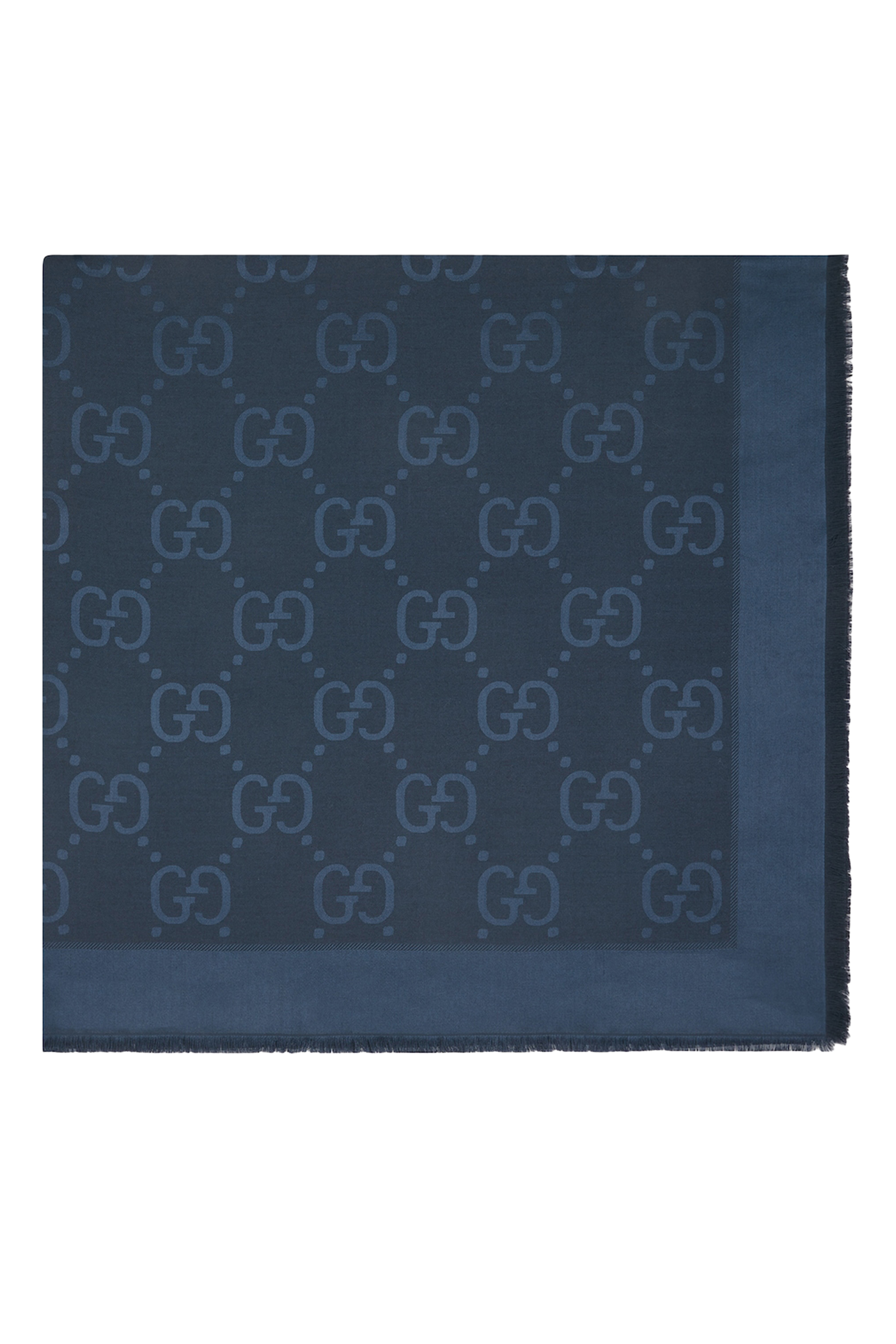 GG Jacquard Silk Wool Shawl