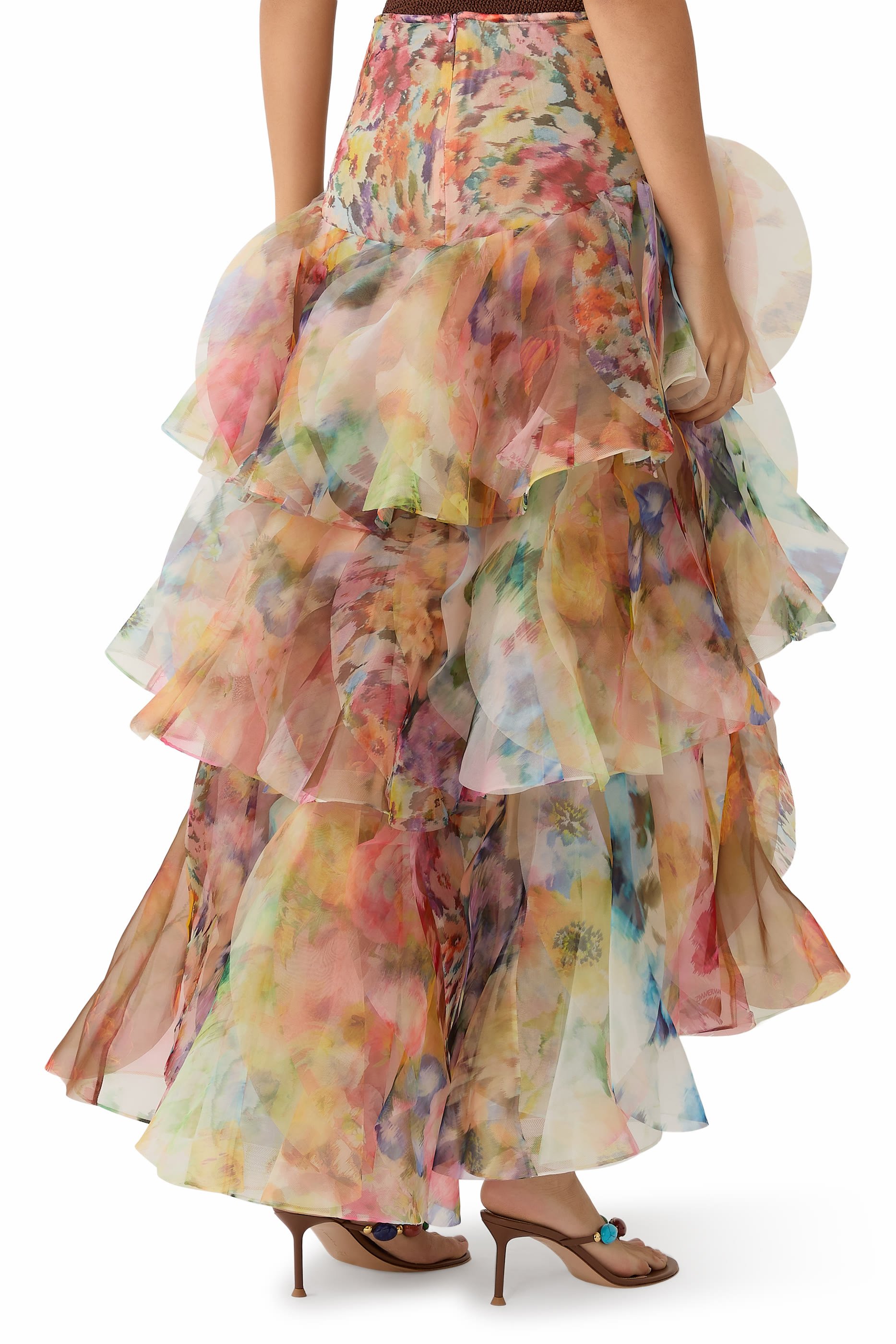 Luna Fanned Maxi Skirt