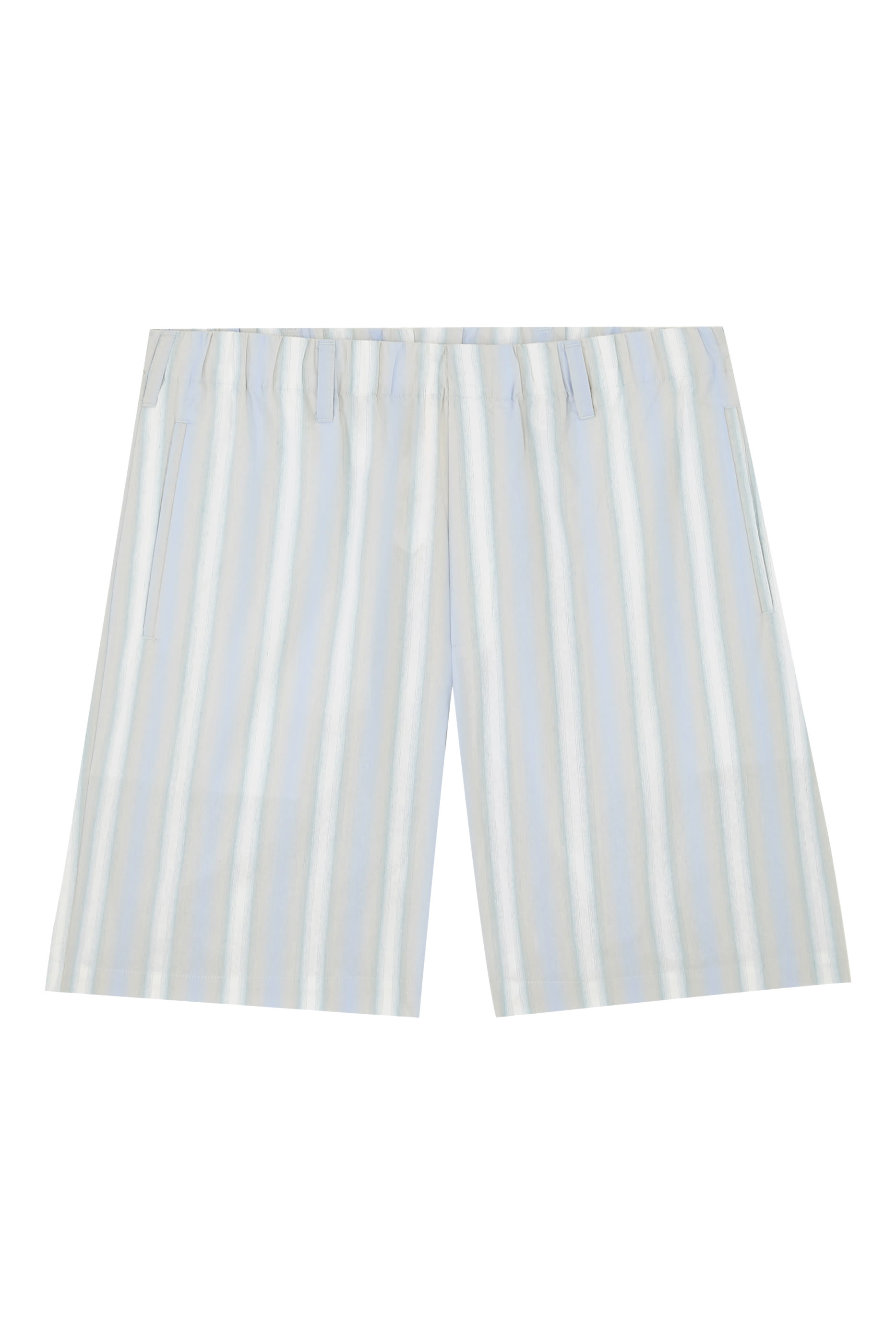 Gradient Cotton Stripe Shorts 