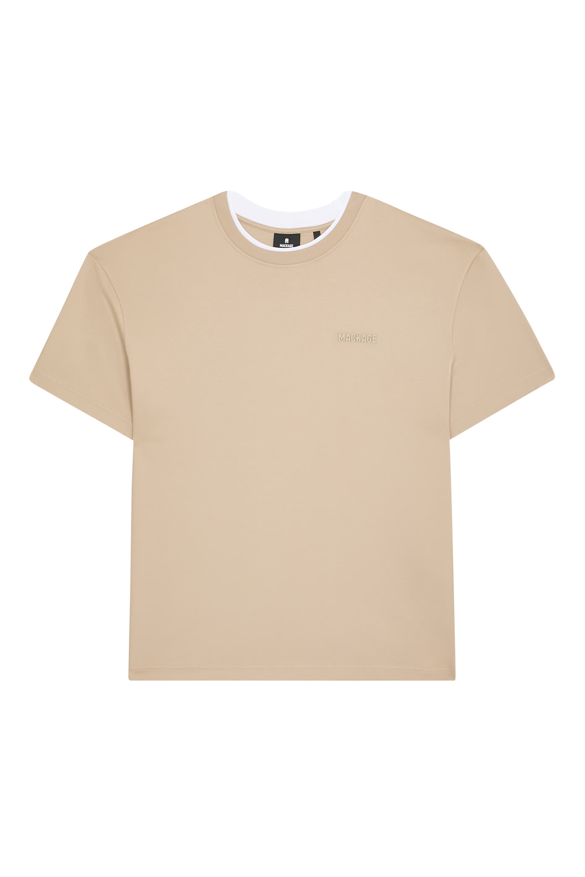 Tee-MNV Double Crewneck Collar T-Shirt 