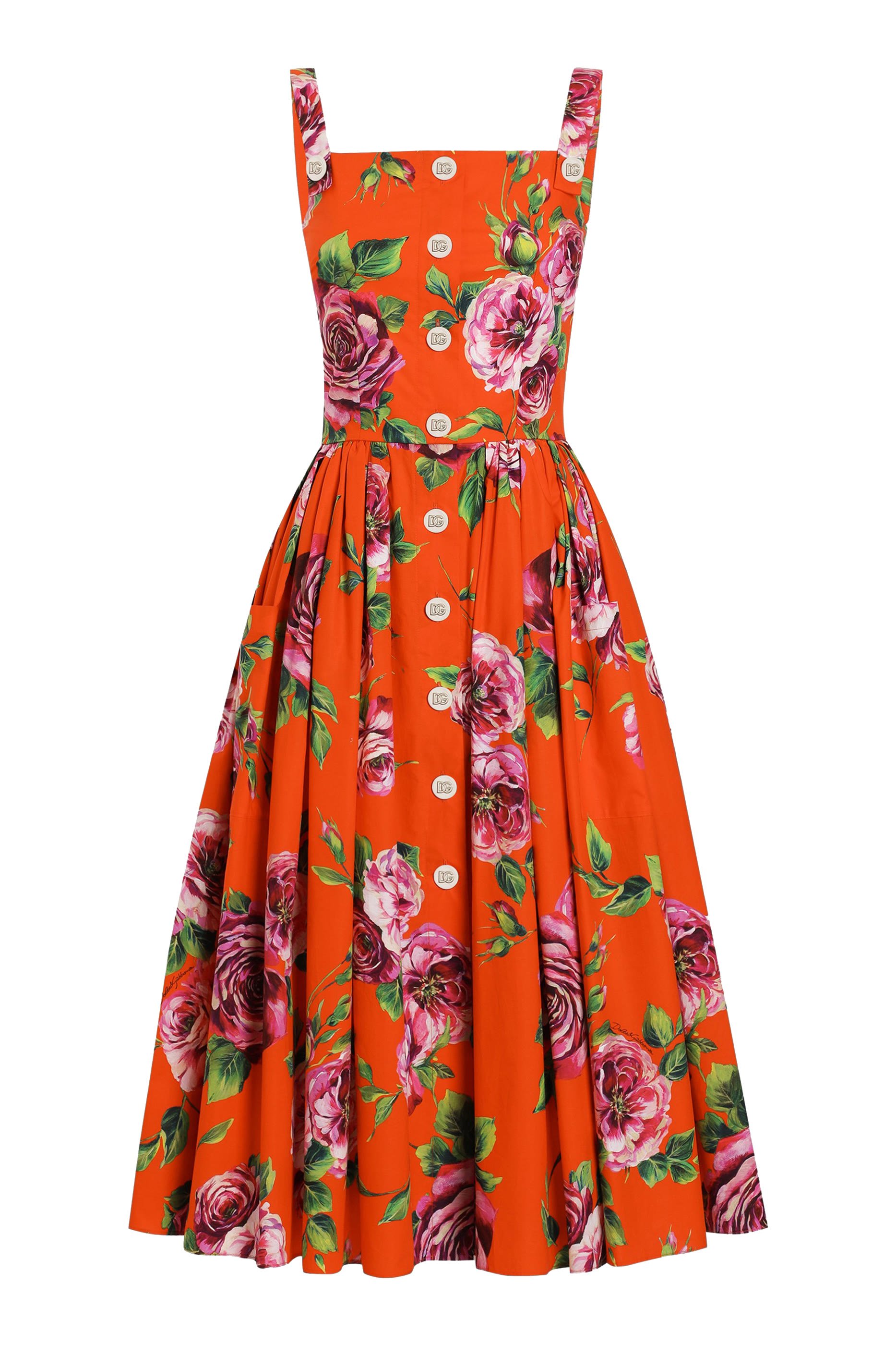 Rose Print Cotton Sundress