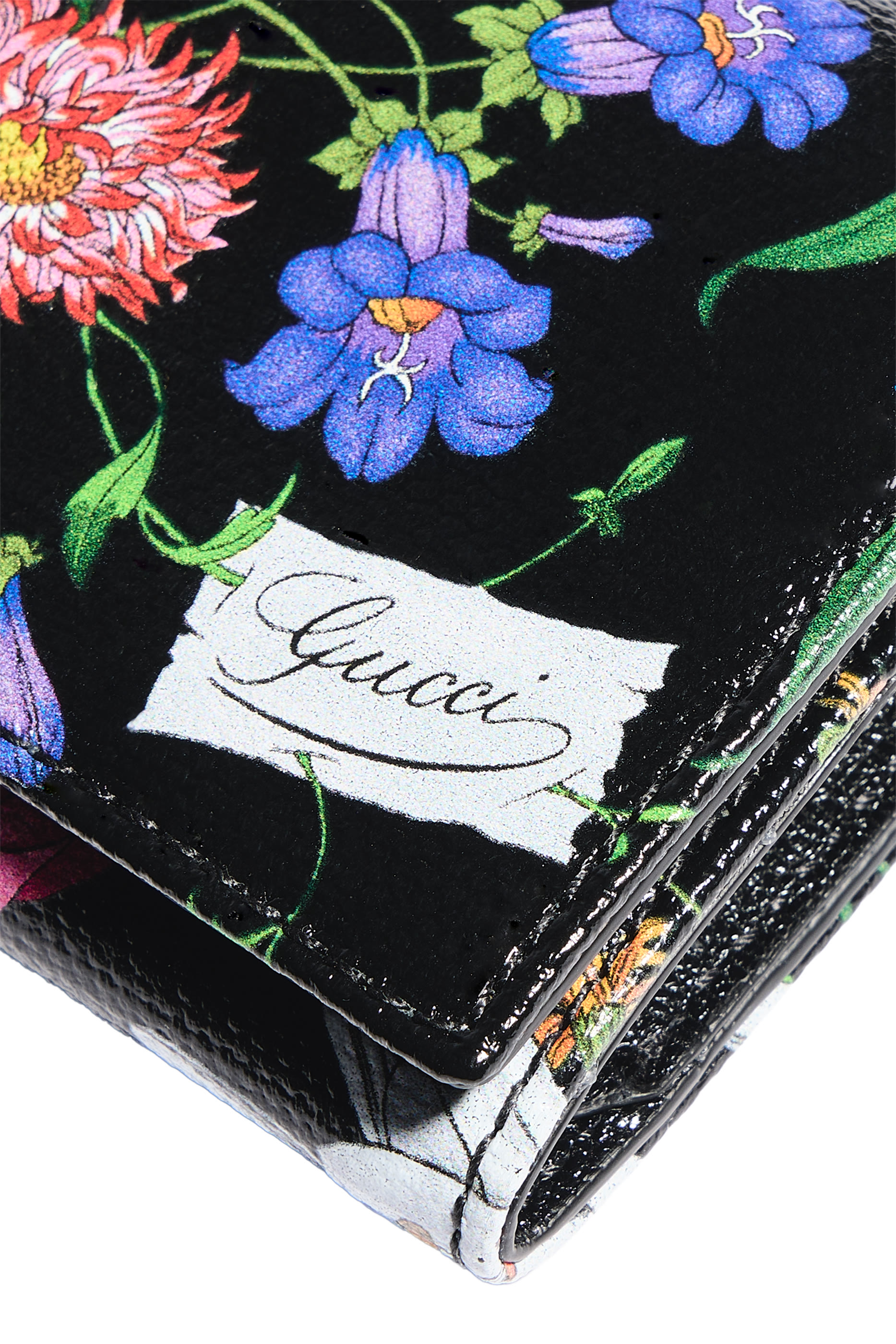 Flora-Motif Bi-Fold Card Case