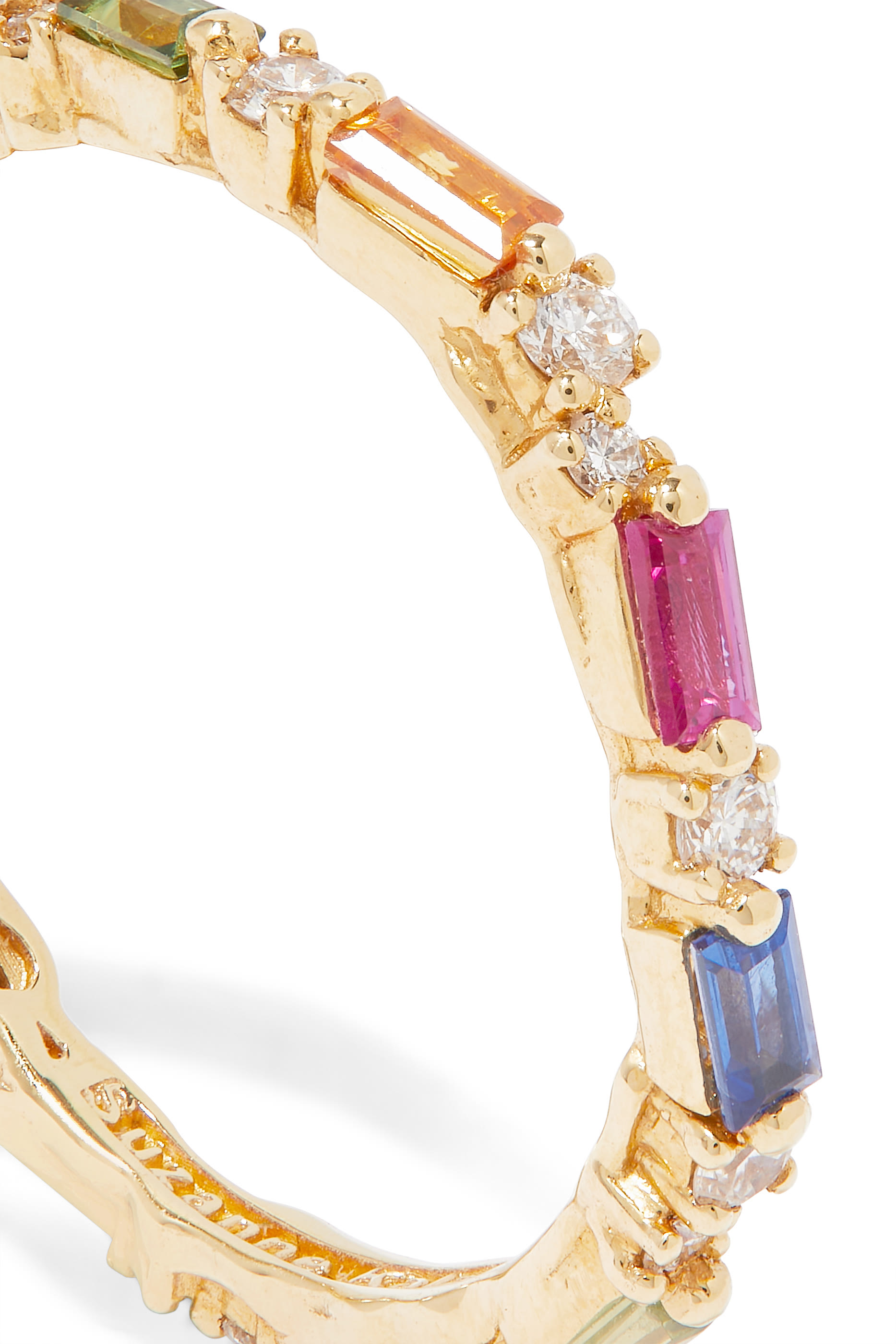 Thin Eternity Band, Sapphire & Diamonds