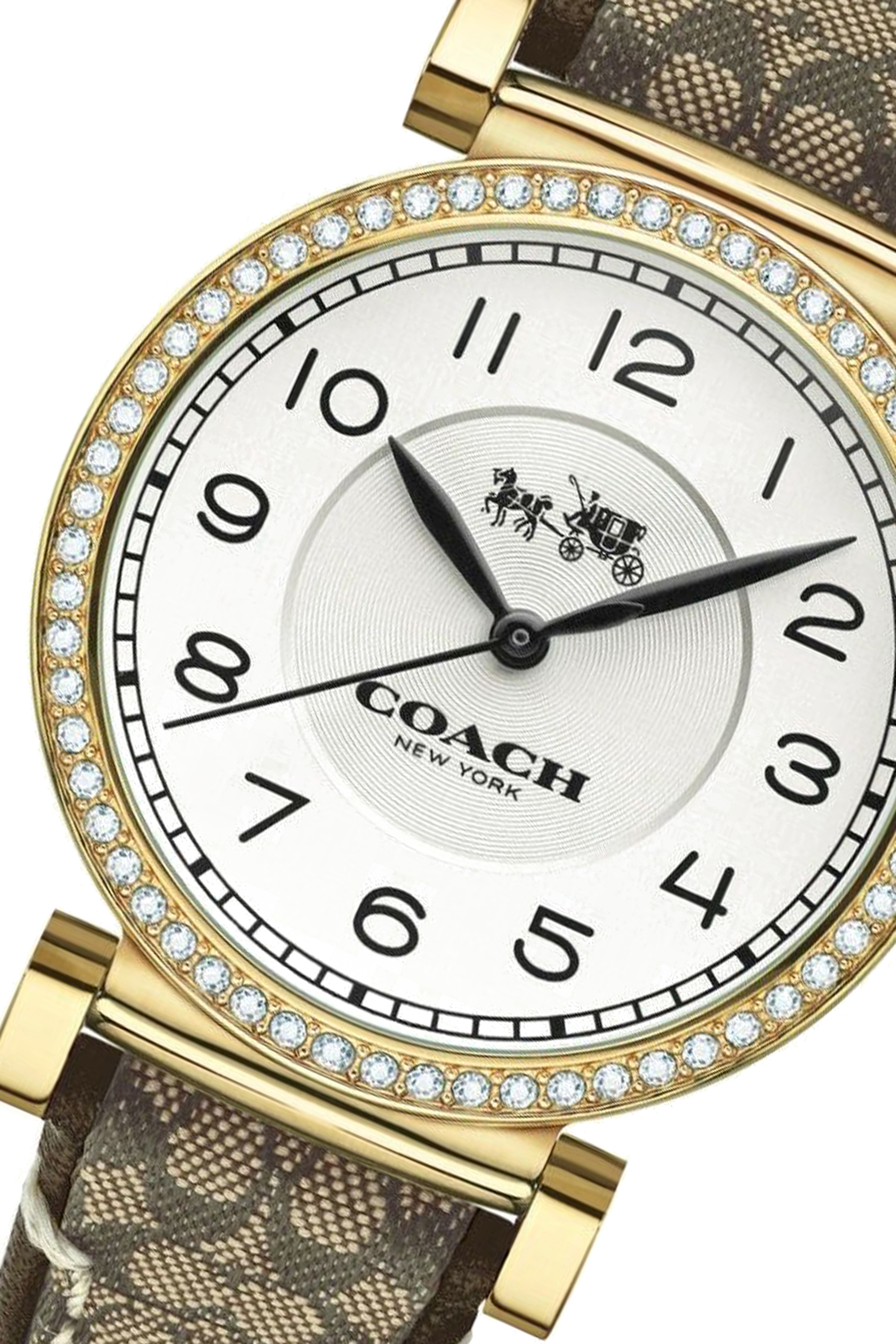 Madison 32mm Monogrammed Leather Watch