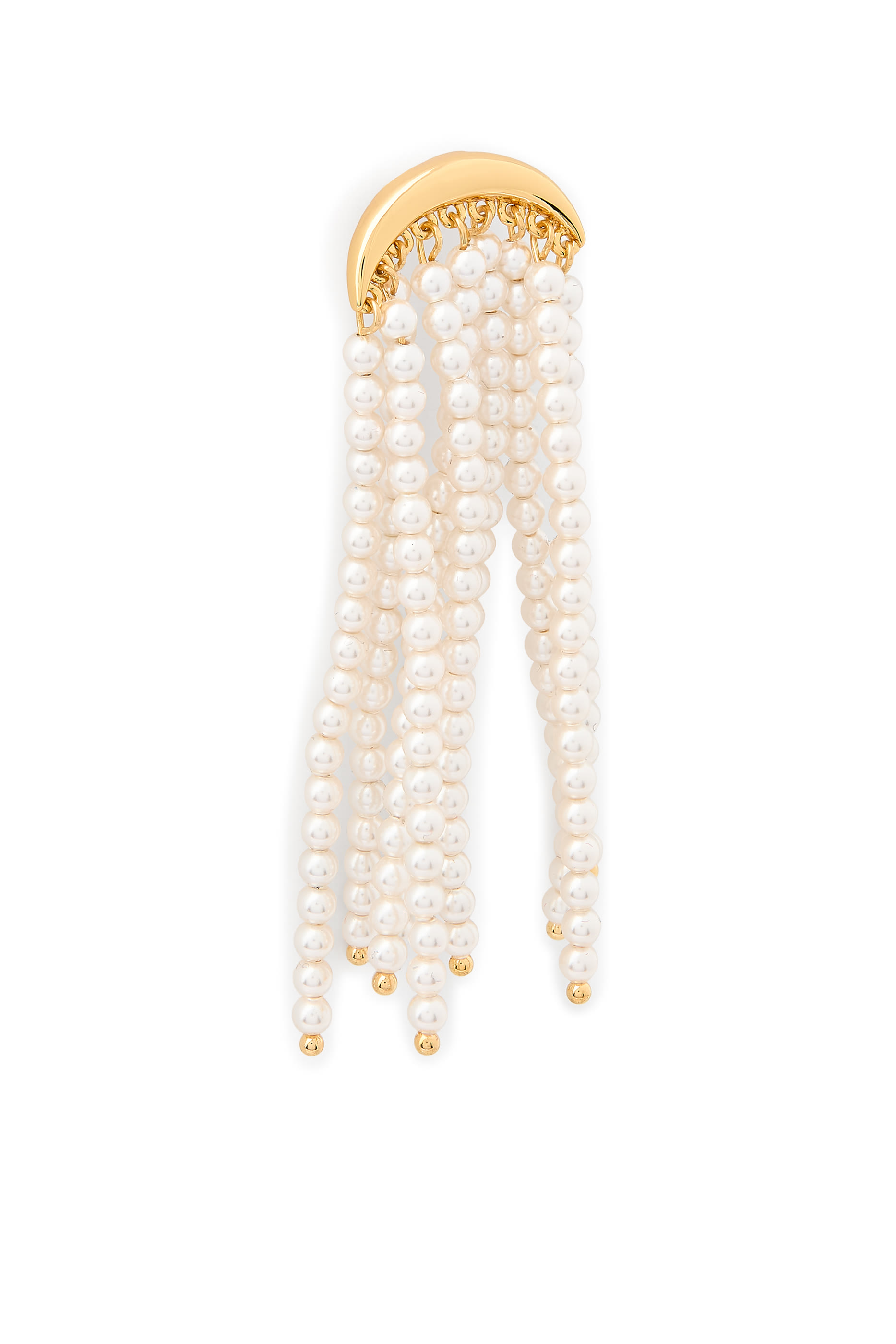 Pearl Earrings, 24K Gold-Plated Brass