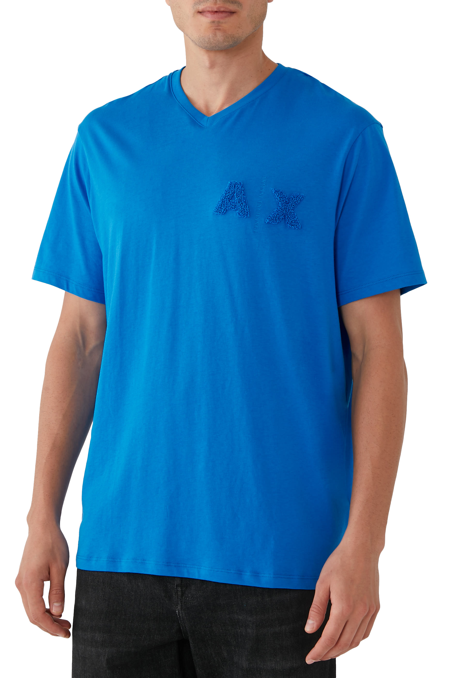 AX Logo V Neck Regular T-Shirt