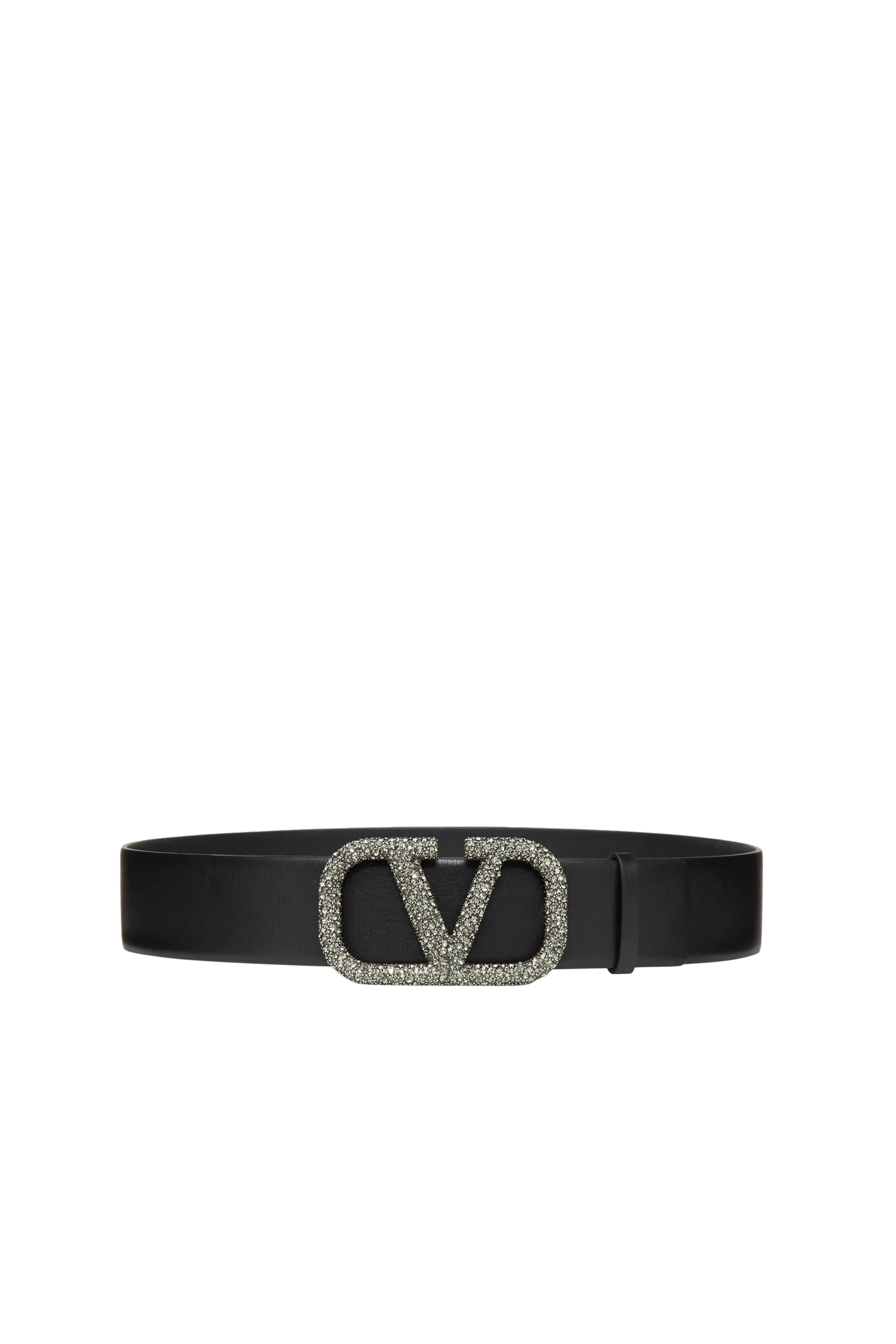 Crystal-Embellished VLogo Belt