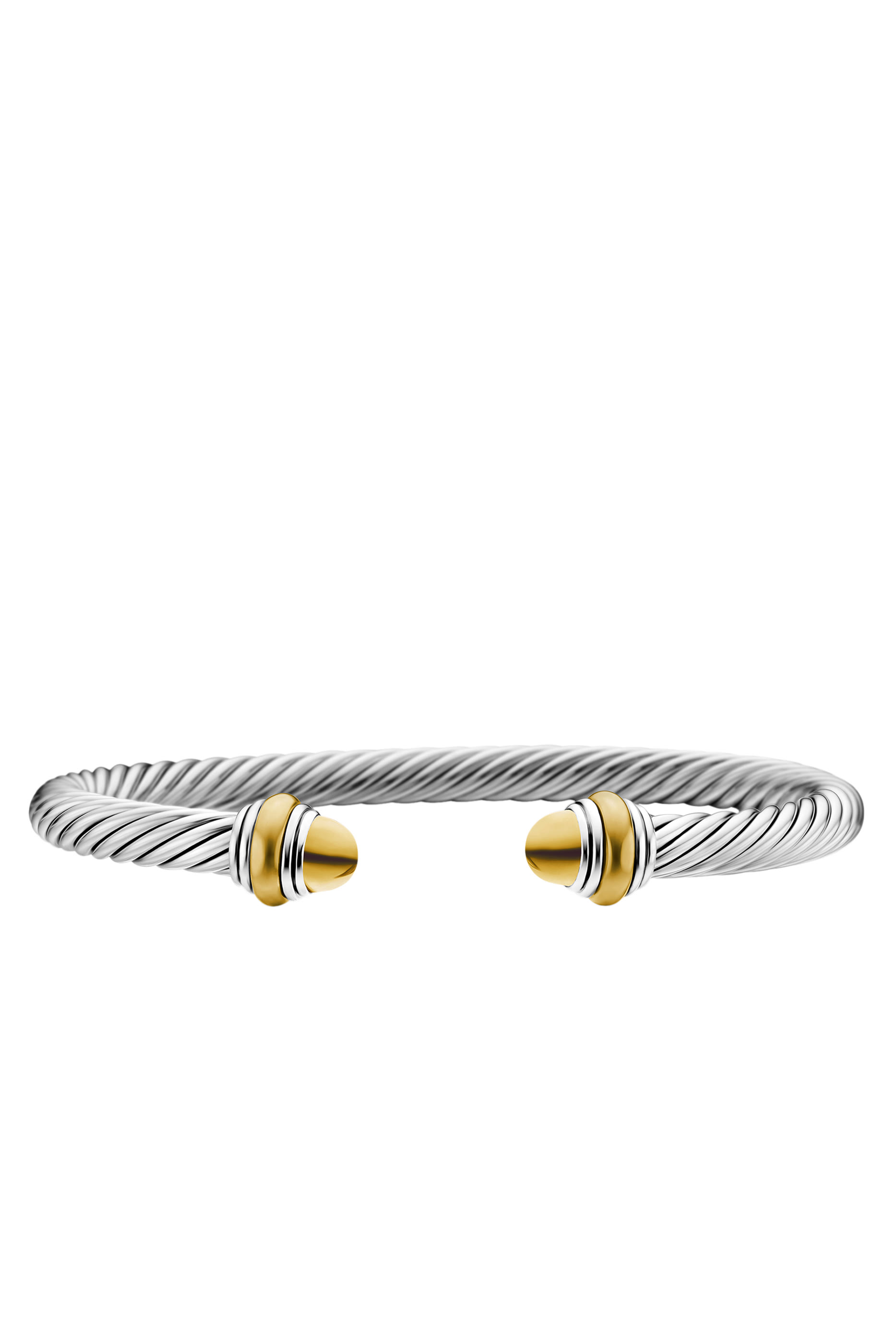 Classic Cable Bracelet, Sterling Silver with 14K Yellow Gold