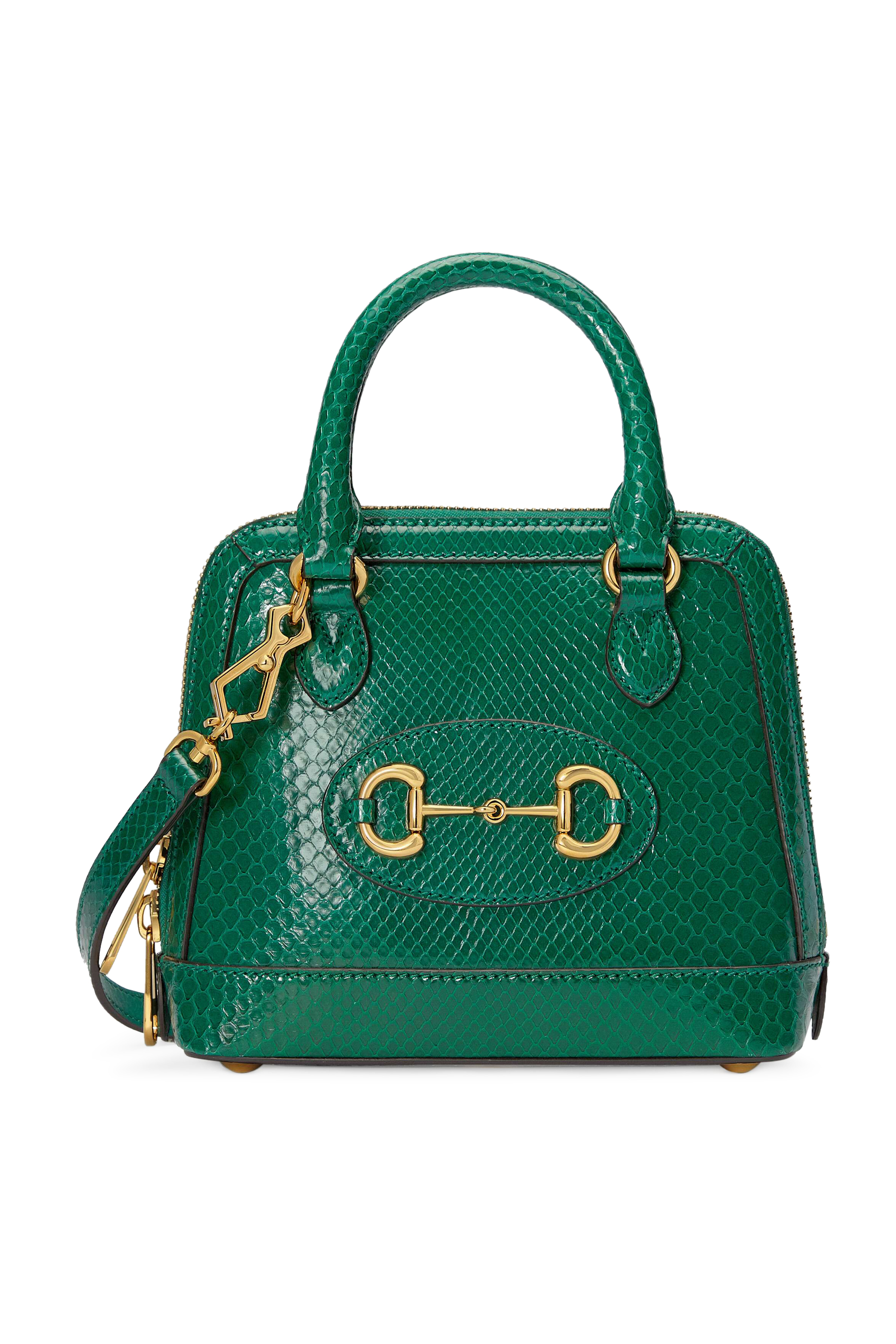 Horsebit 1955 Python Mini Top Handle Bag