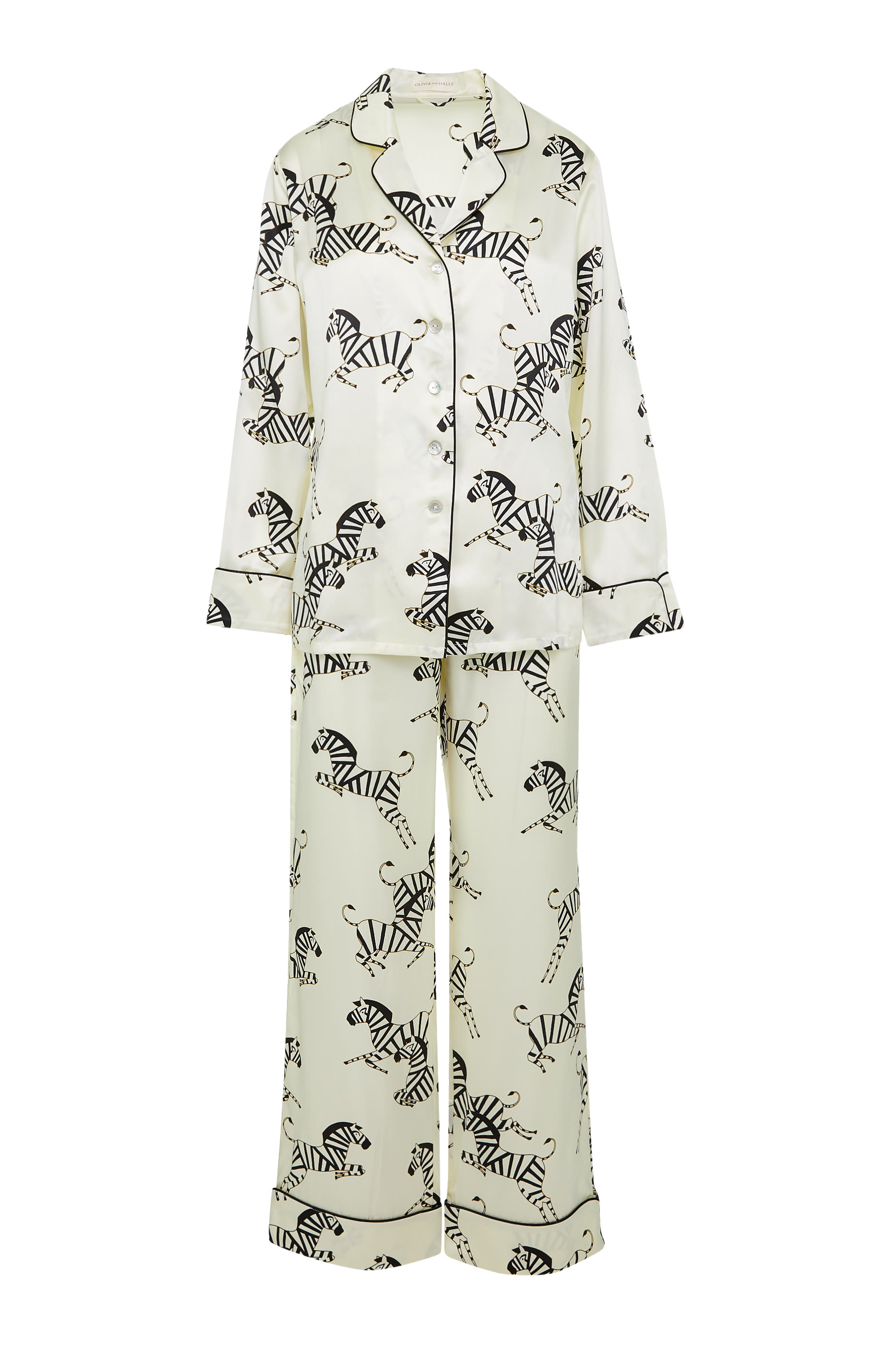 Lila Zebedee Silk Satin Pajama Set